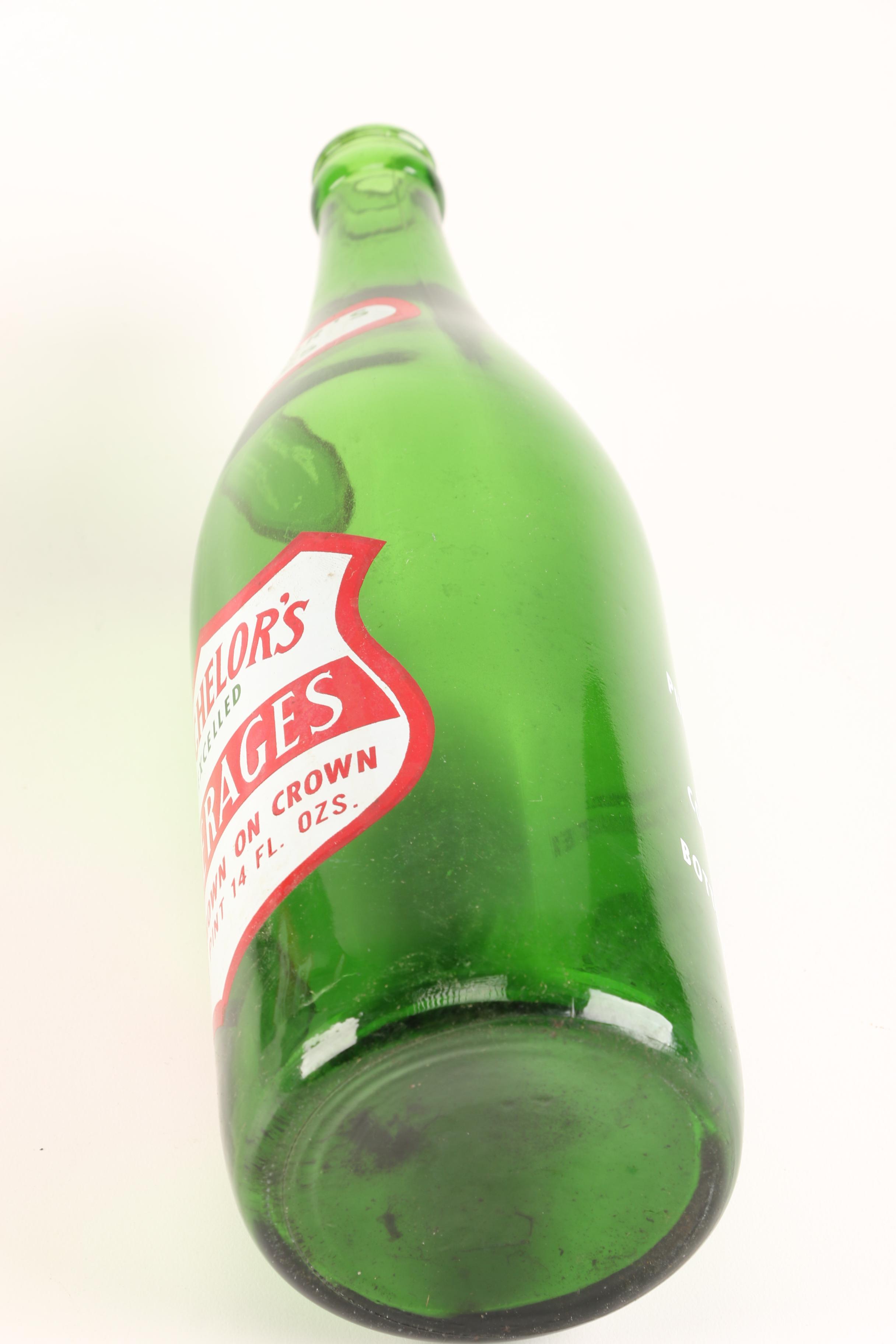 Collection of Vintage Batchelor's Soda Bottles