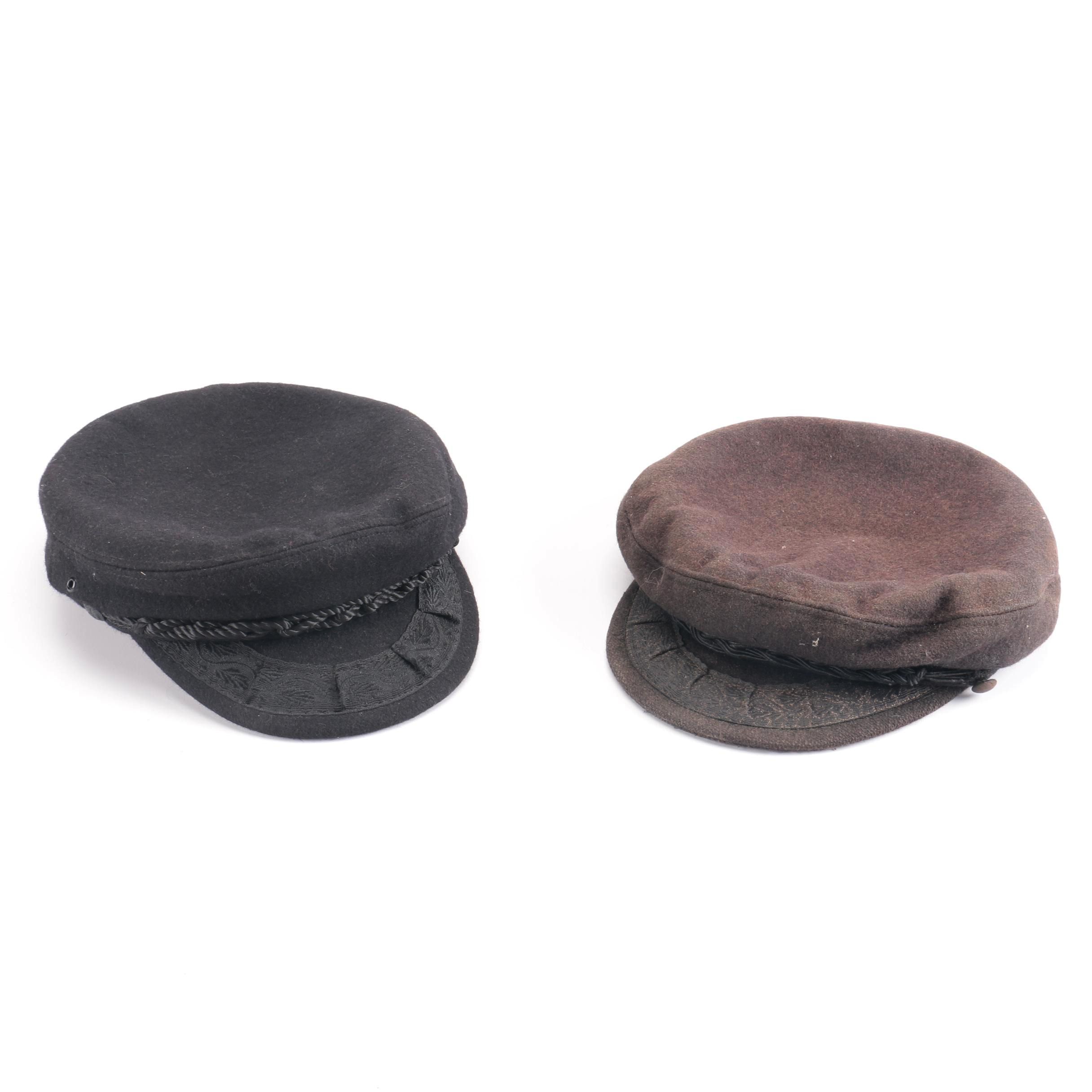 Pair of Felted Wool Greek Fisherman Caps