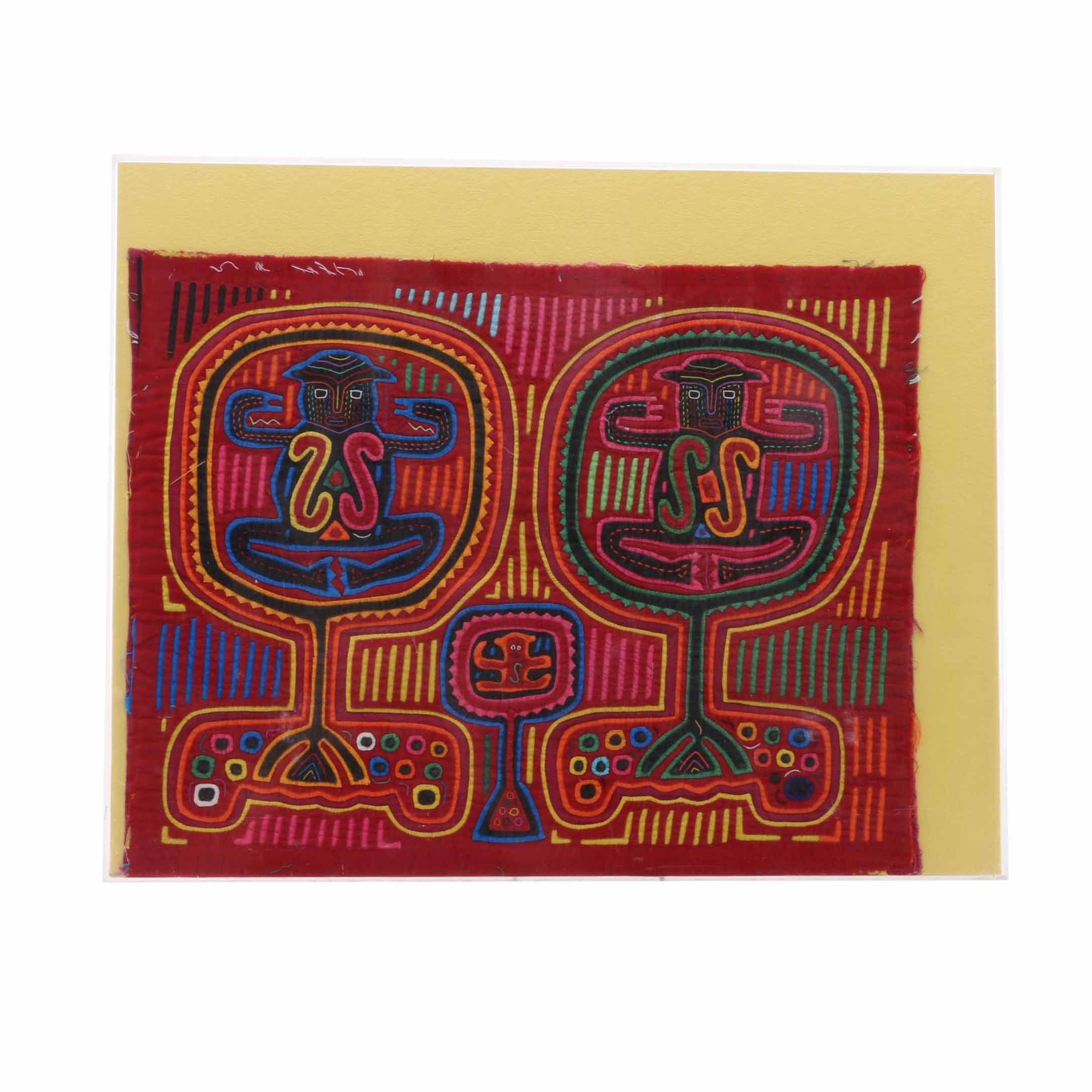 Panamanian Mola Textile with Figural Motif