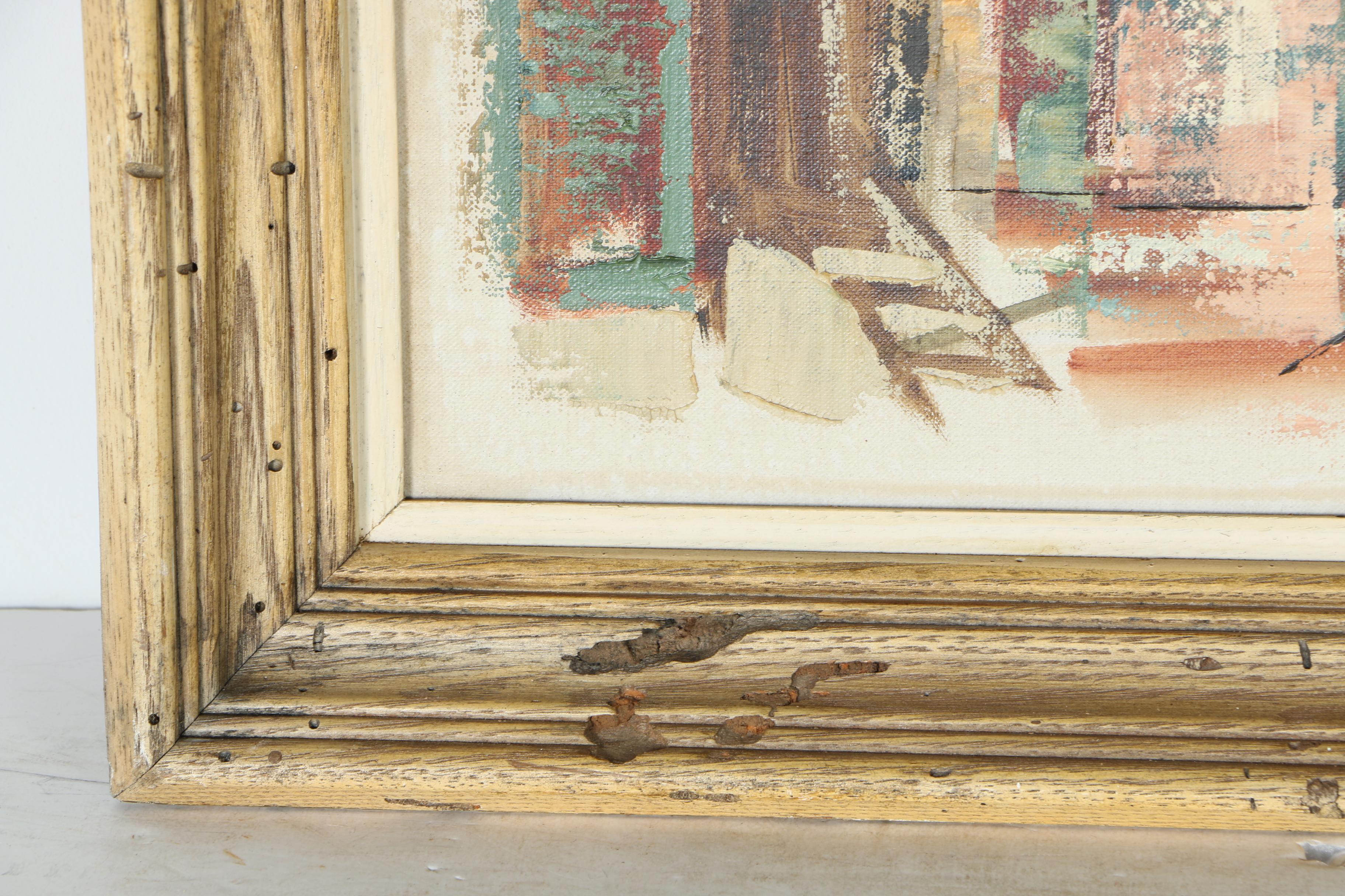 Maggie Hartnett Mid-Century Oil Painting of New Orleans Cityscape