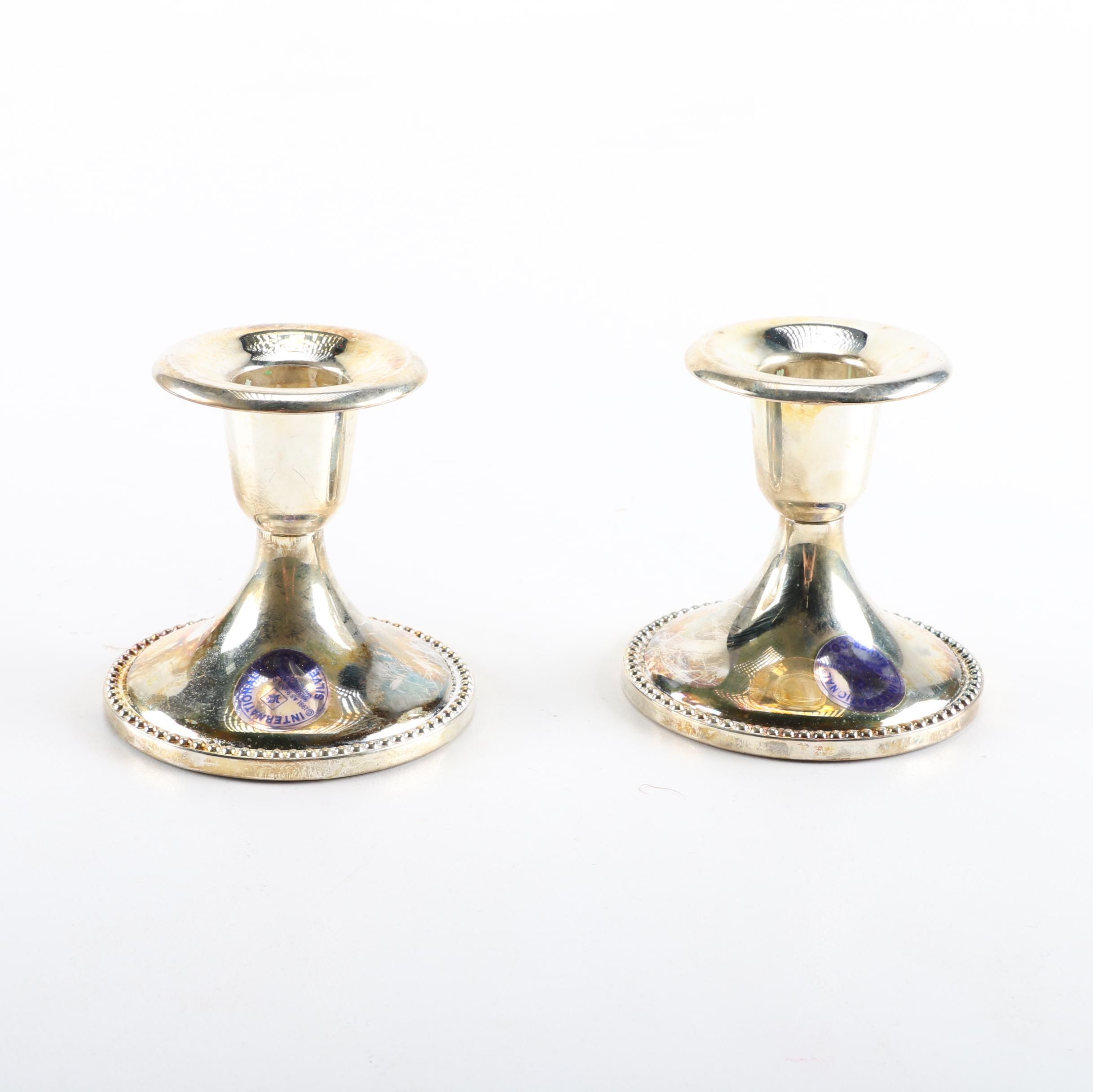 International Silver Company Silver Plate Candleholders