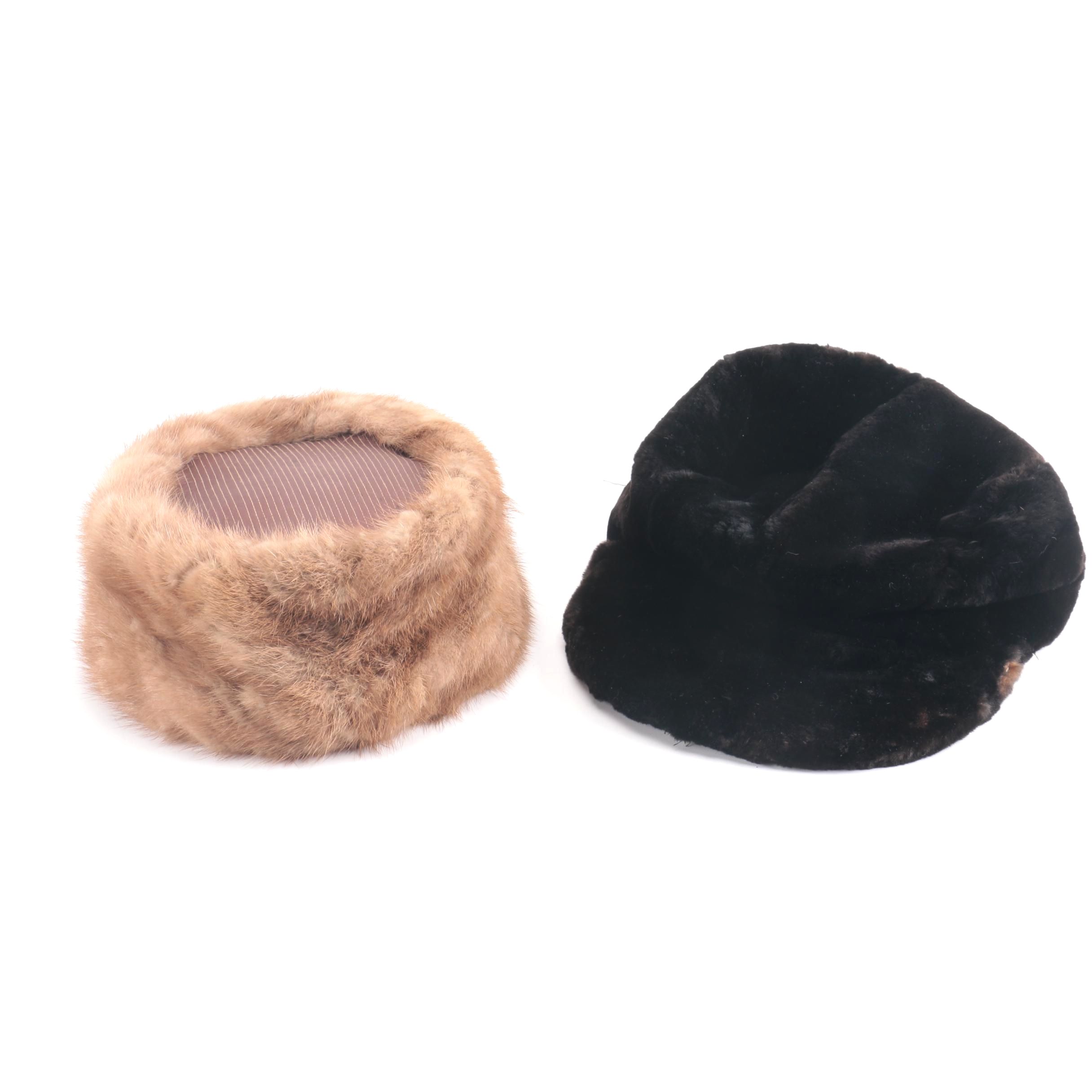 Two Mink Fur Hats