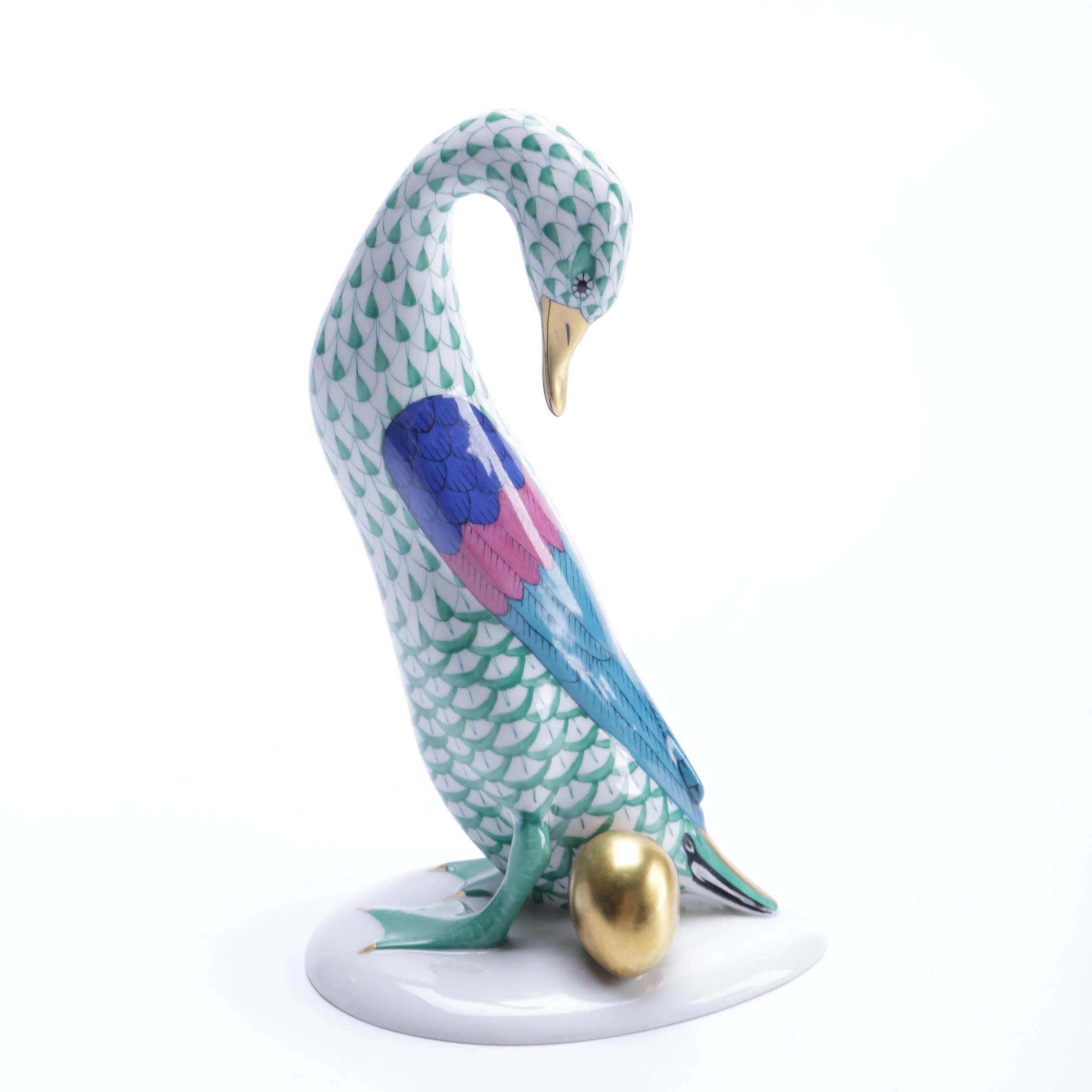 Herend Goose Figurine