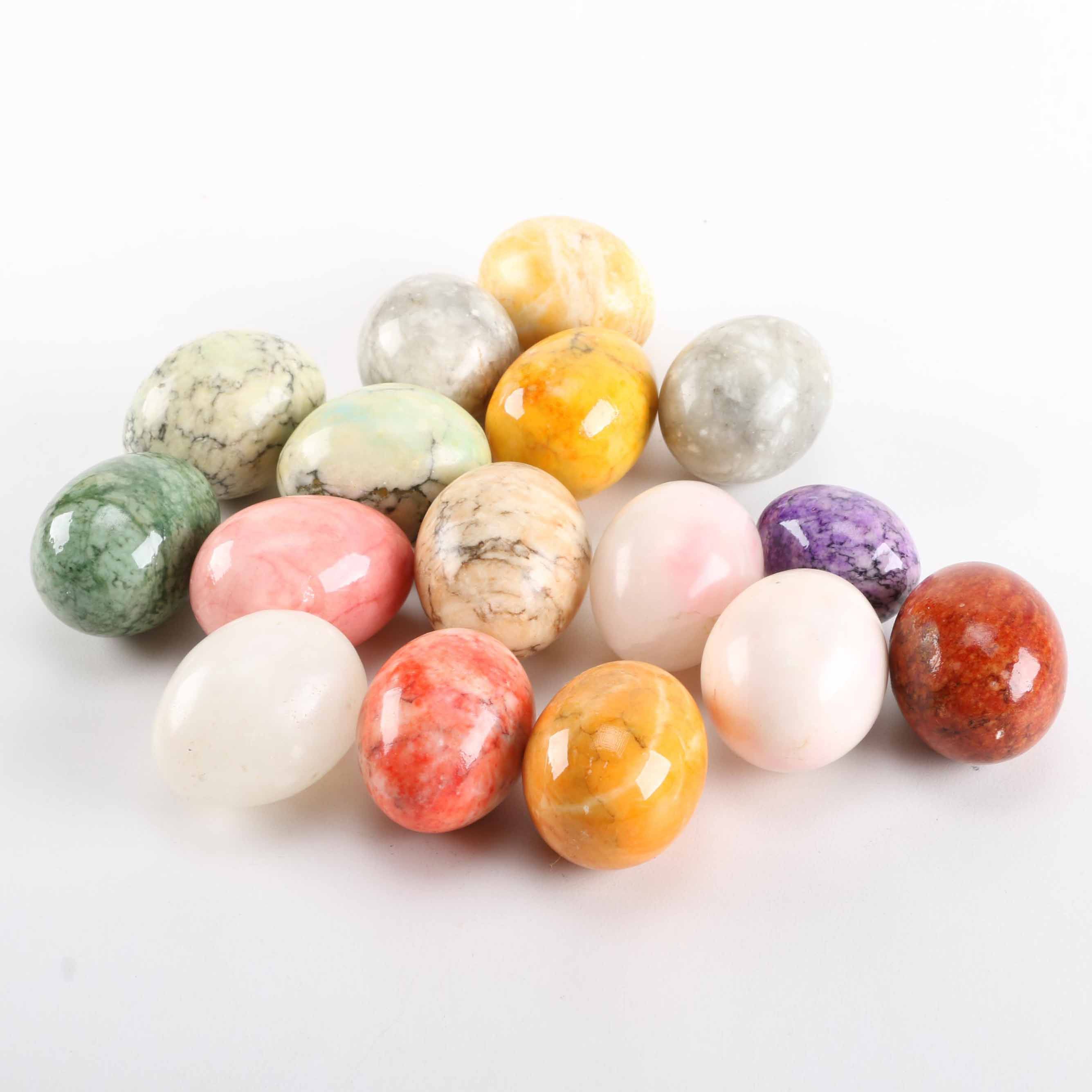 Dyed Alabaster Carved Eggs