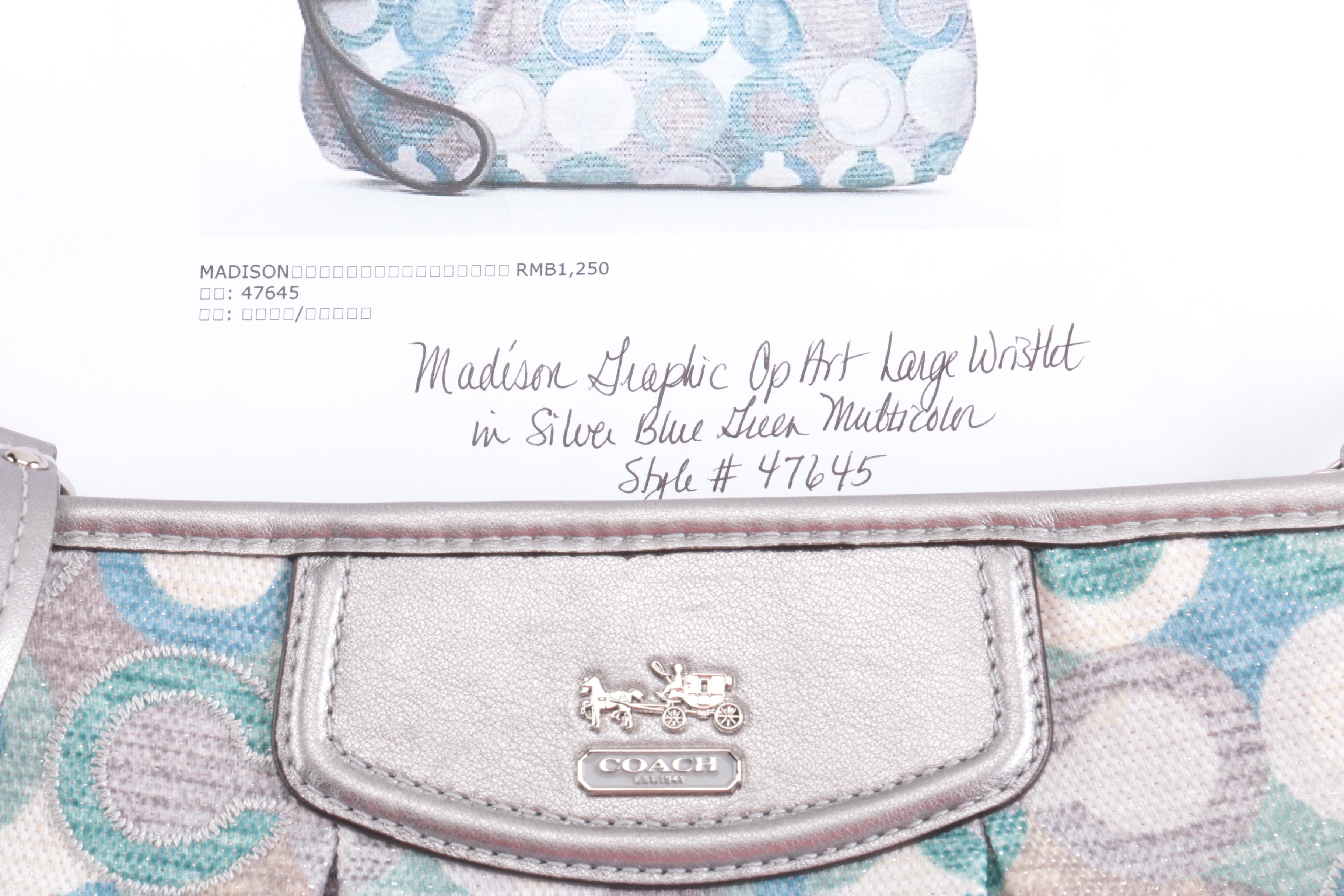 Coach Cosmetic Case and Matching Large Wristlet