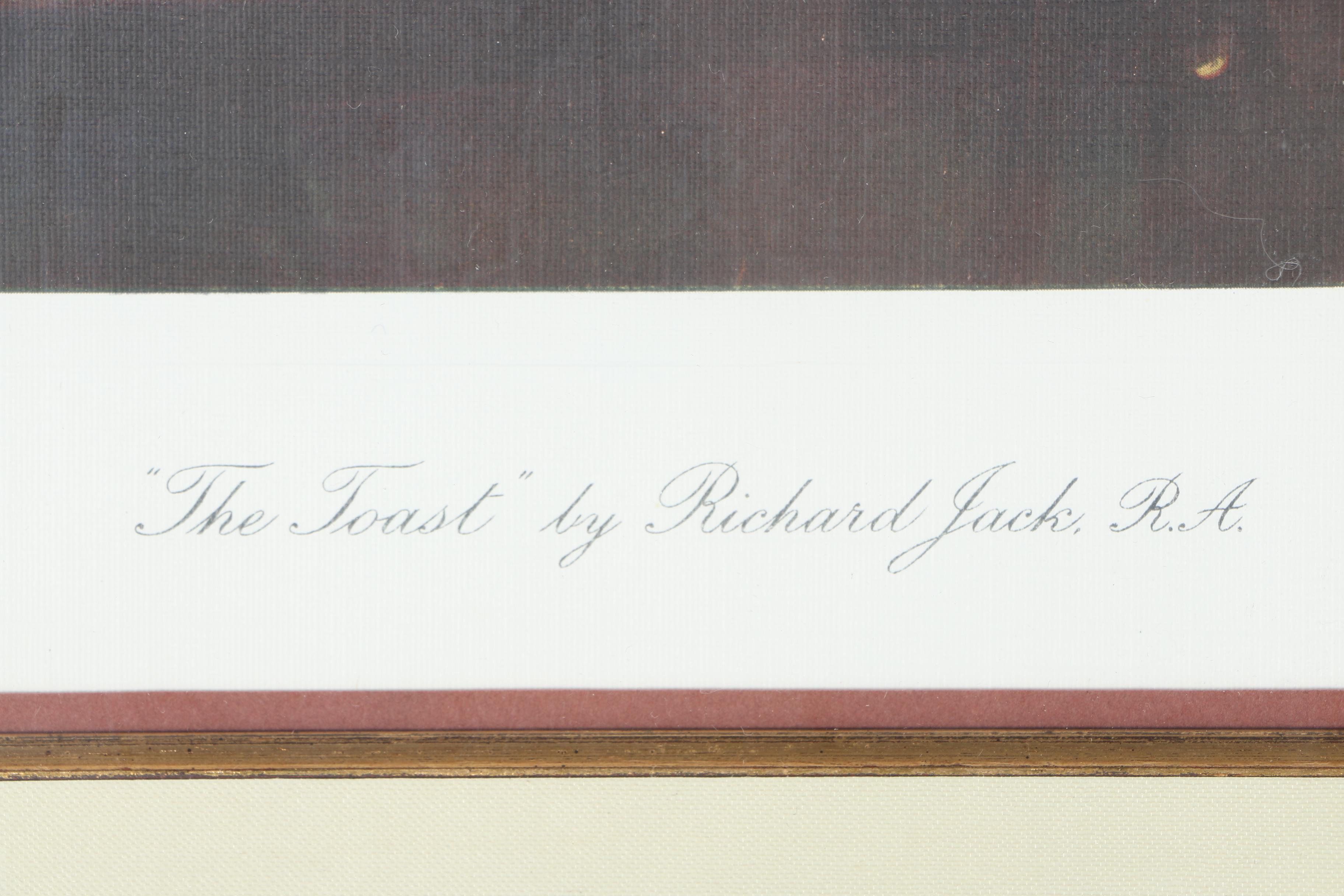 Offset Lithograph After Richard Jack's "The Toast"