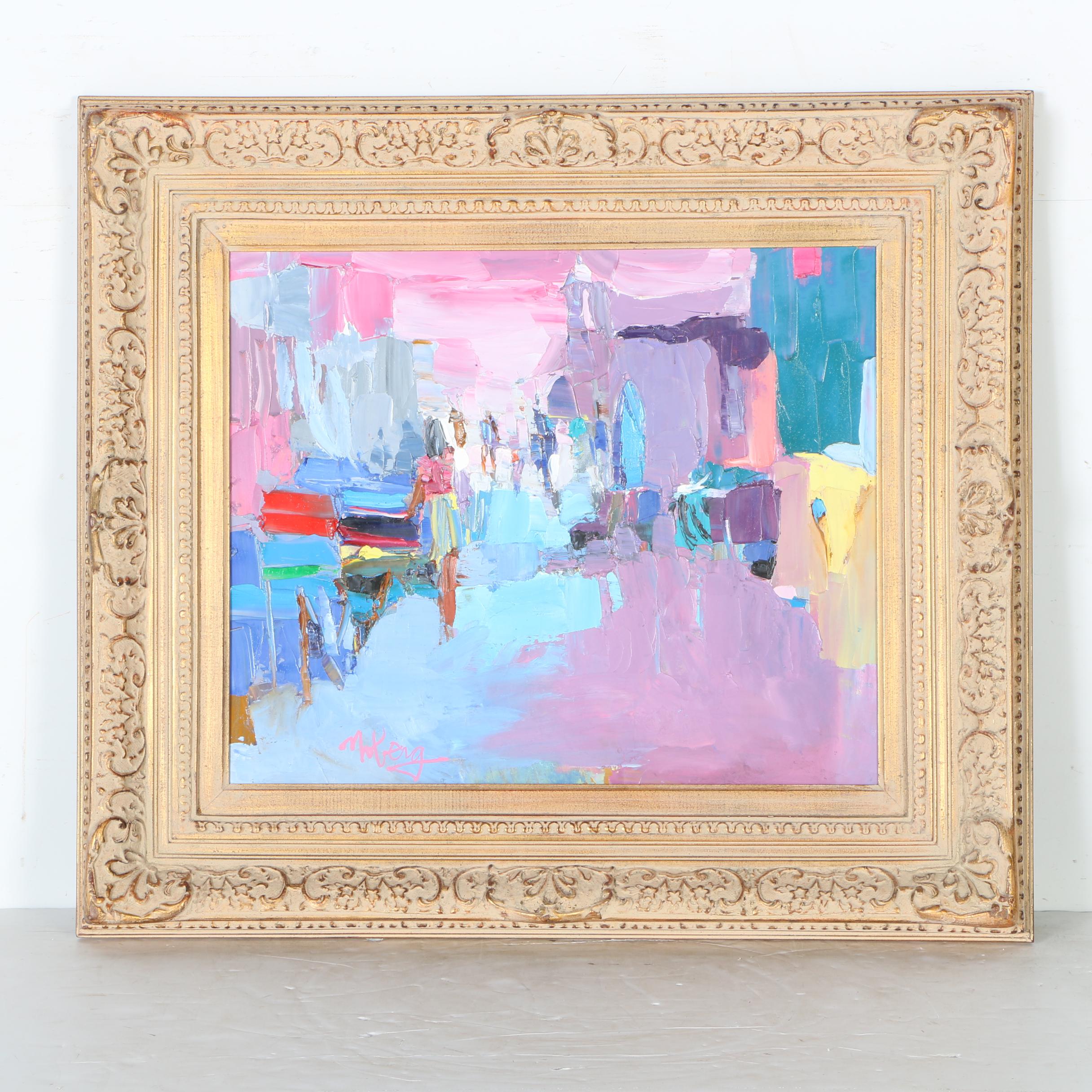 Randy Moberg Oil Painting on Board "Mexico"