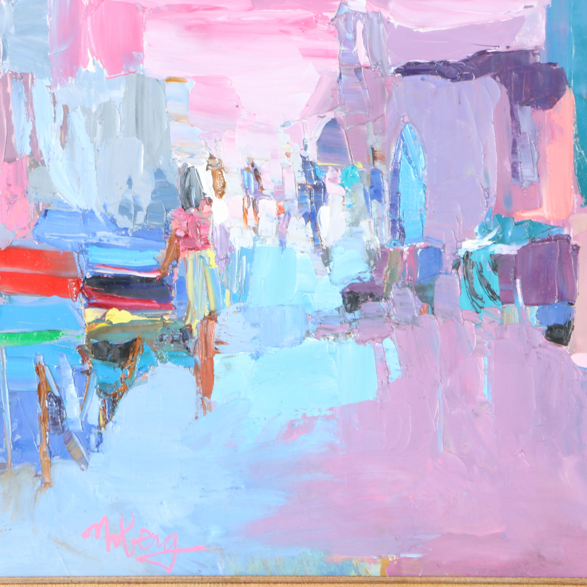 Randy Moberg Oil Painting on Board "Mexico"