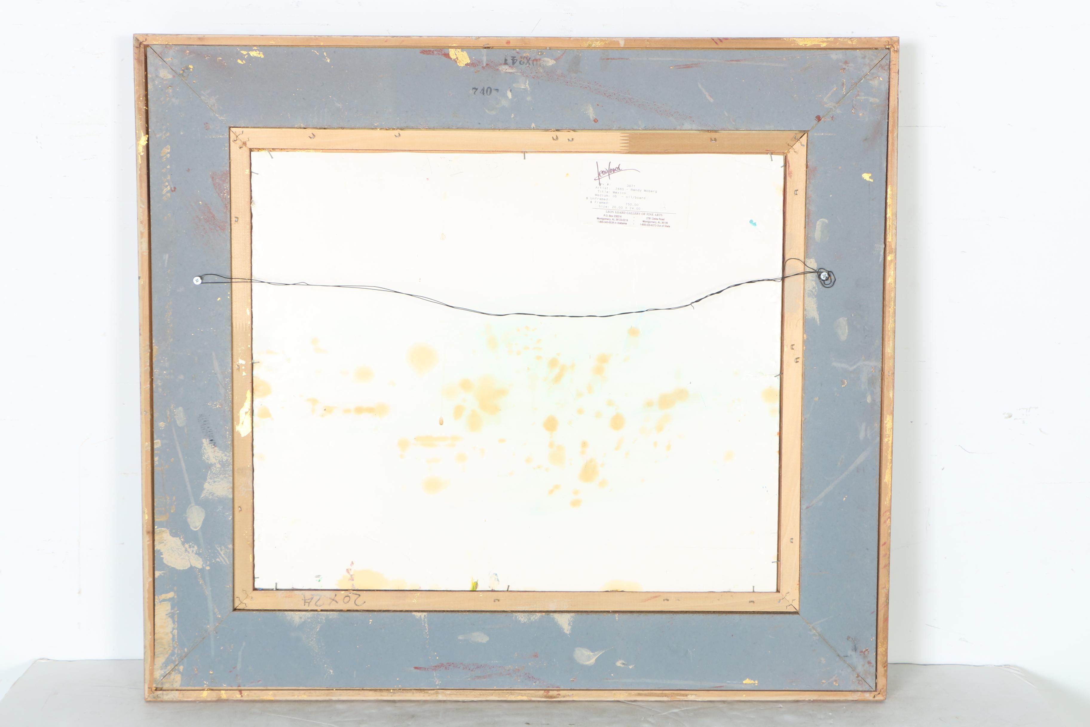 Randy Moberg Oil Painting on Board "Mexico"