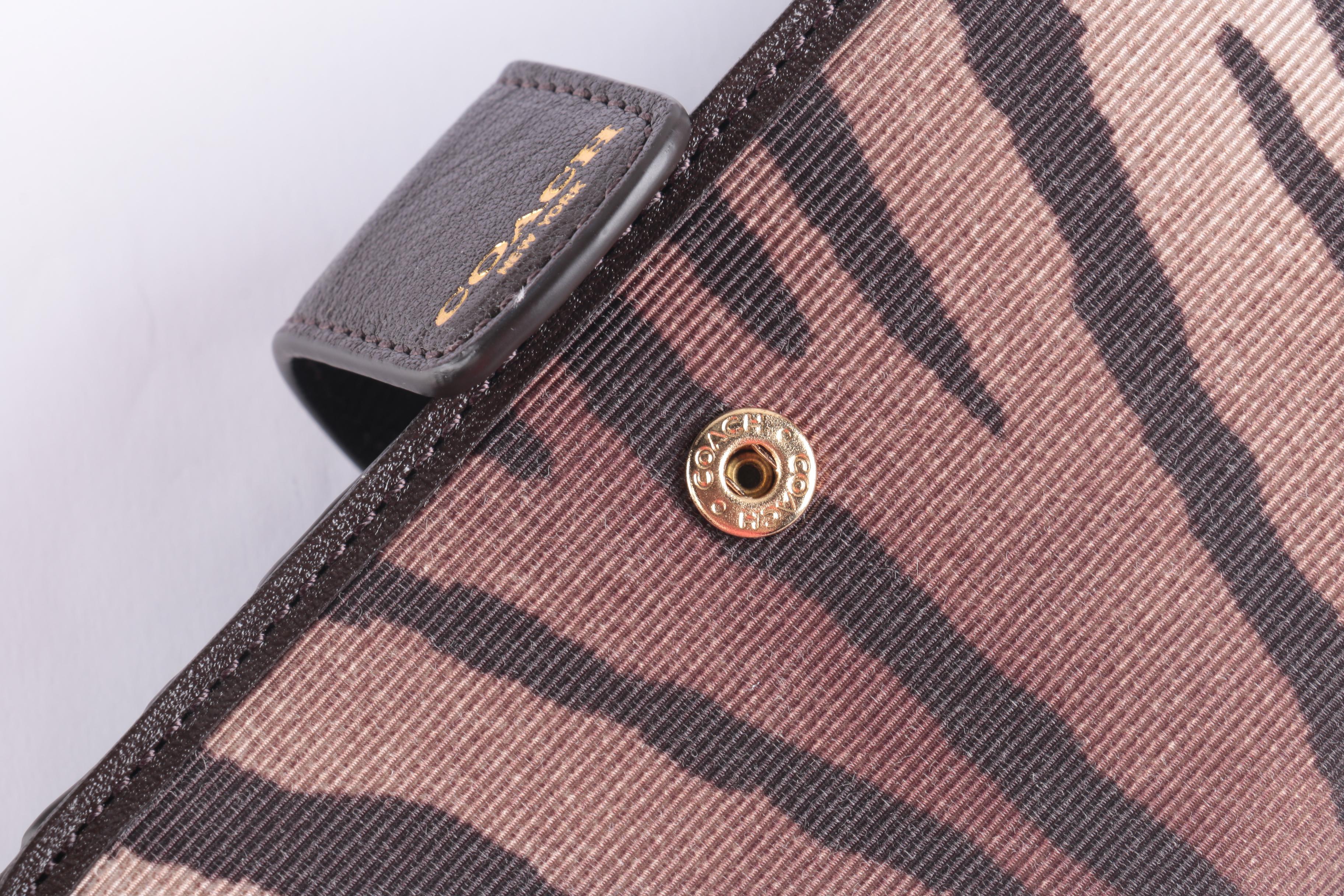 Collection of Coach Madison Brown Zebra Print Accessories