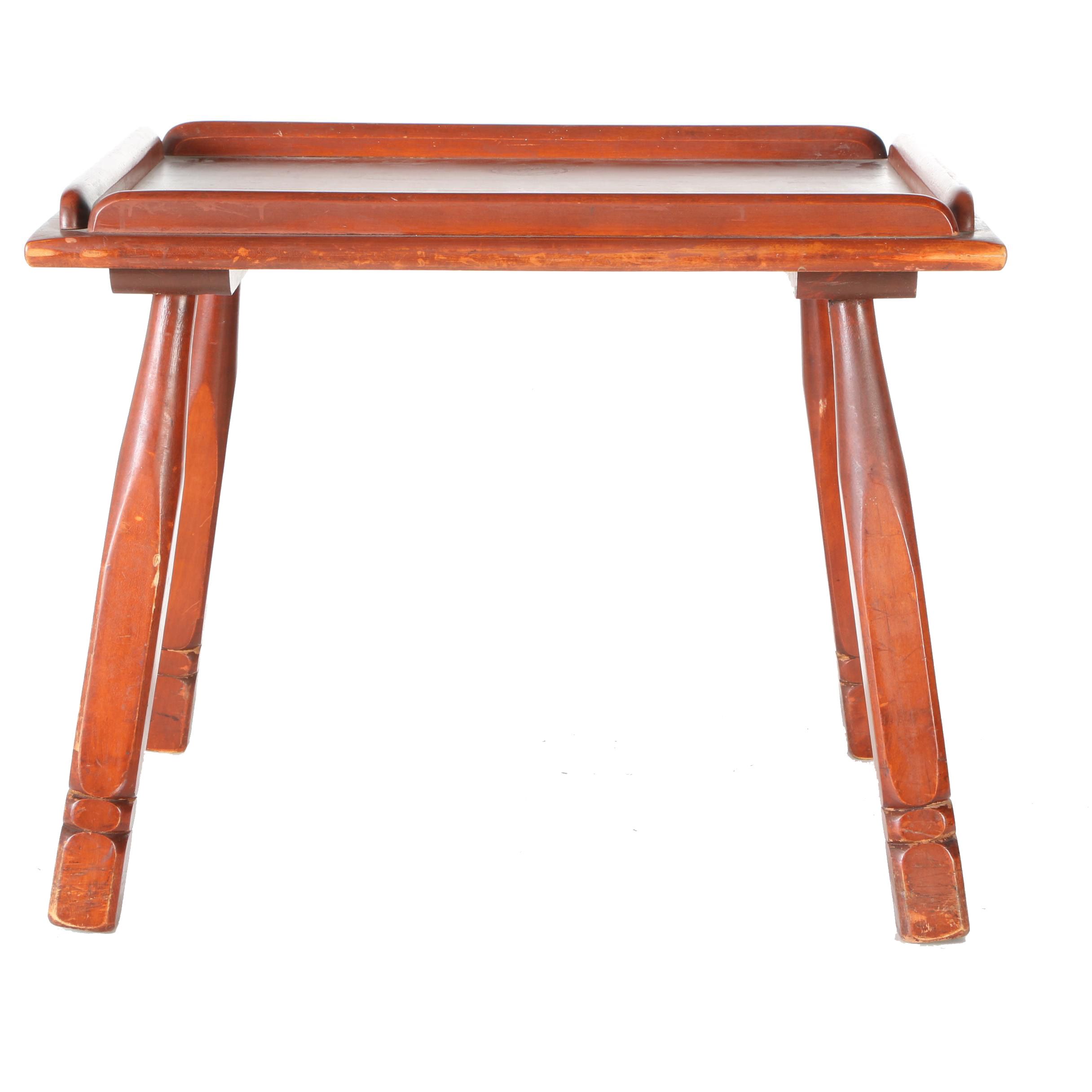 Vintage Tray Top Side Table