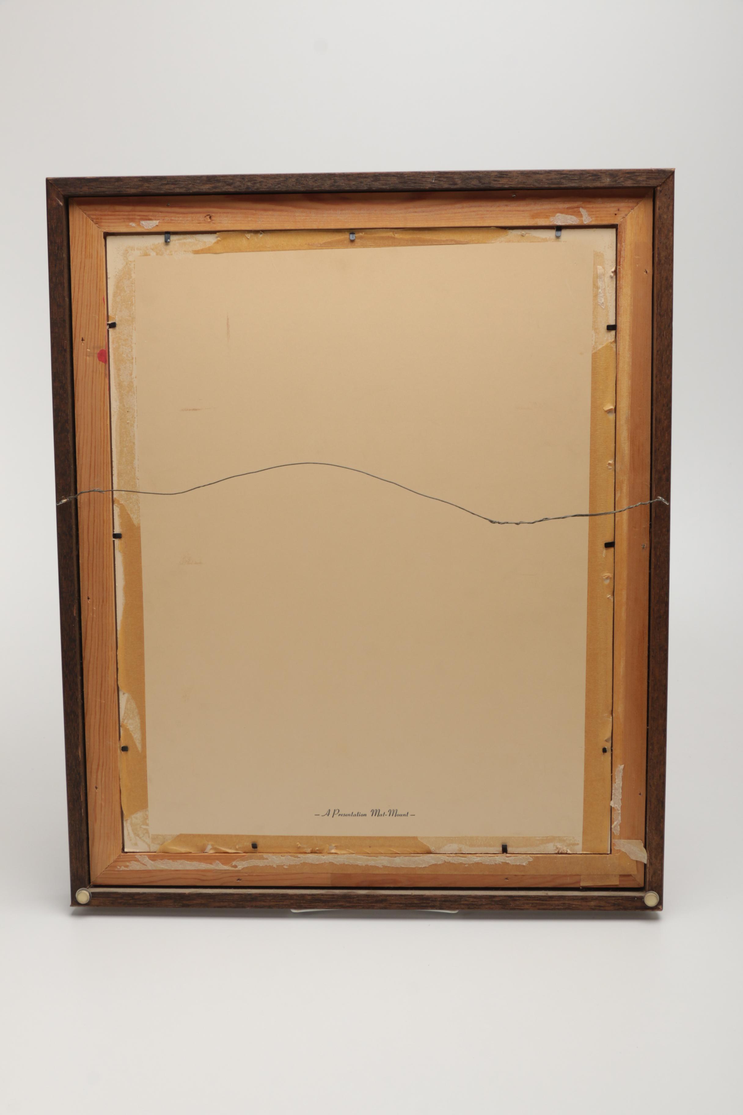 Pair of Signed Ink Drawings on Paper of Churches