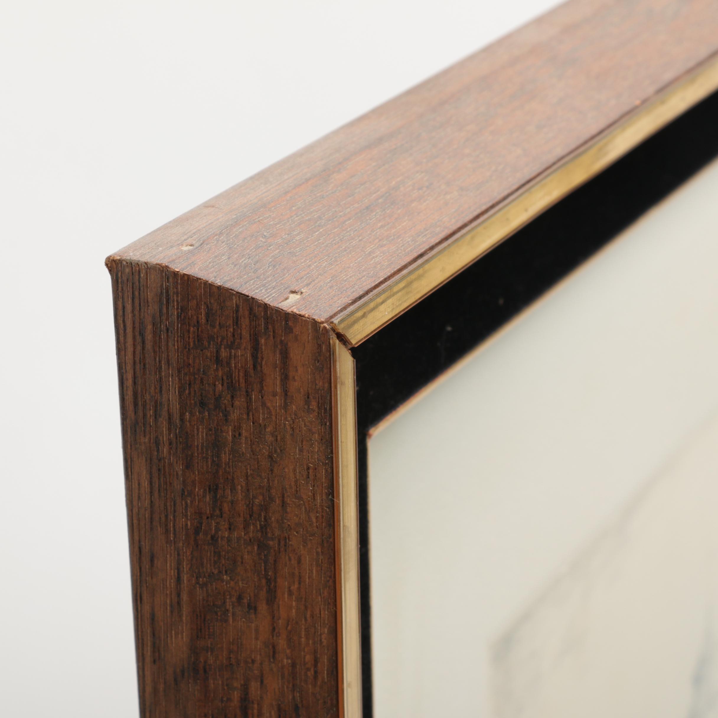 Pair of Signed Ink Drawings on Paper of Churches