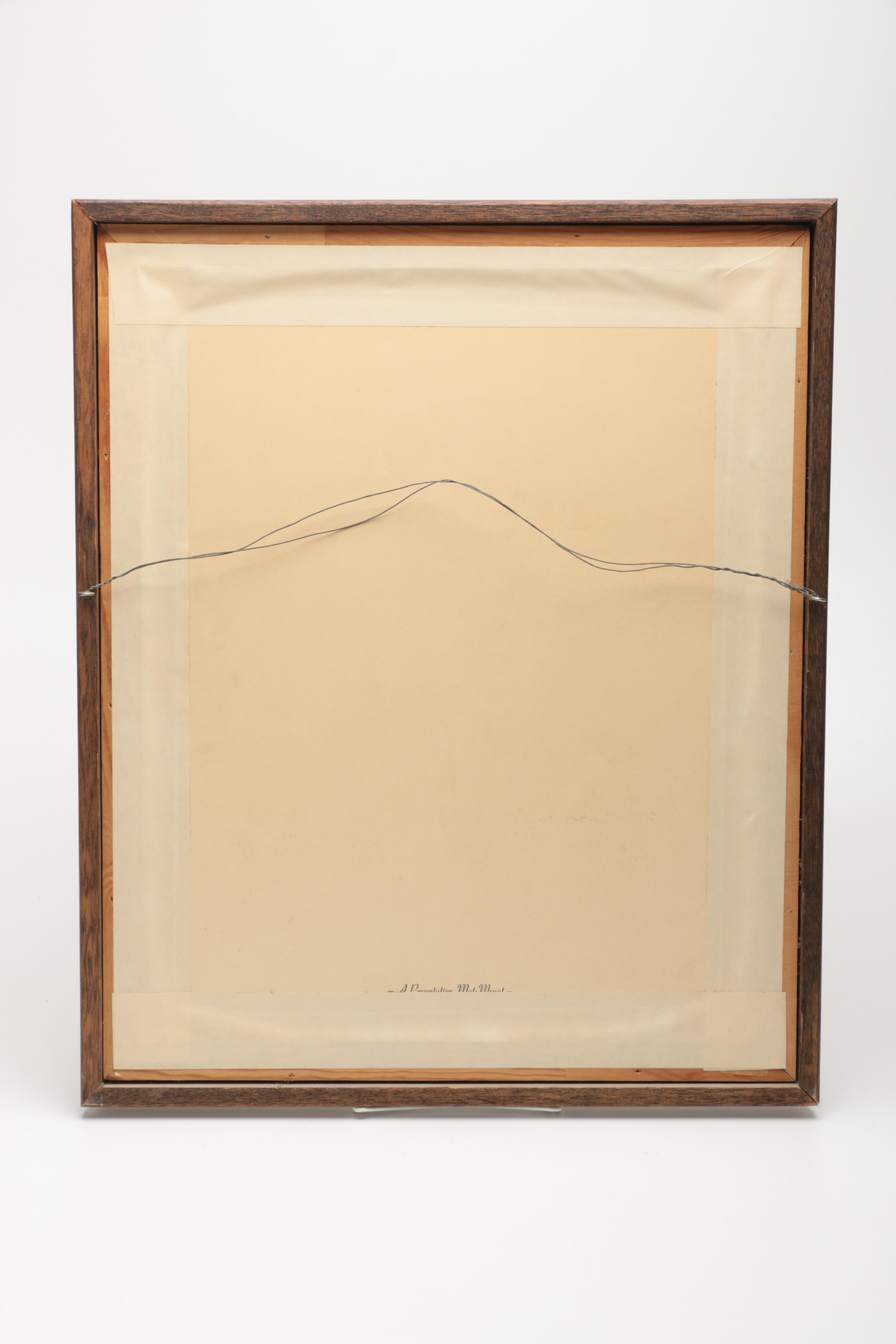 Pair of Signed Ink Drawings on Paper of Churches