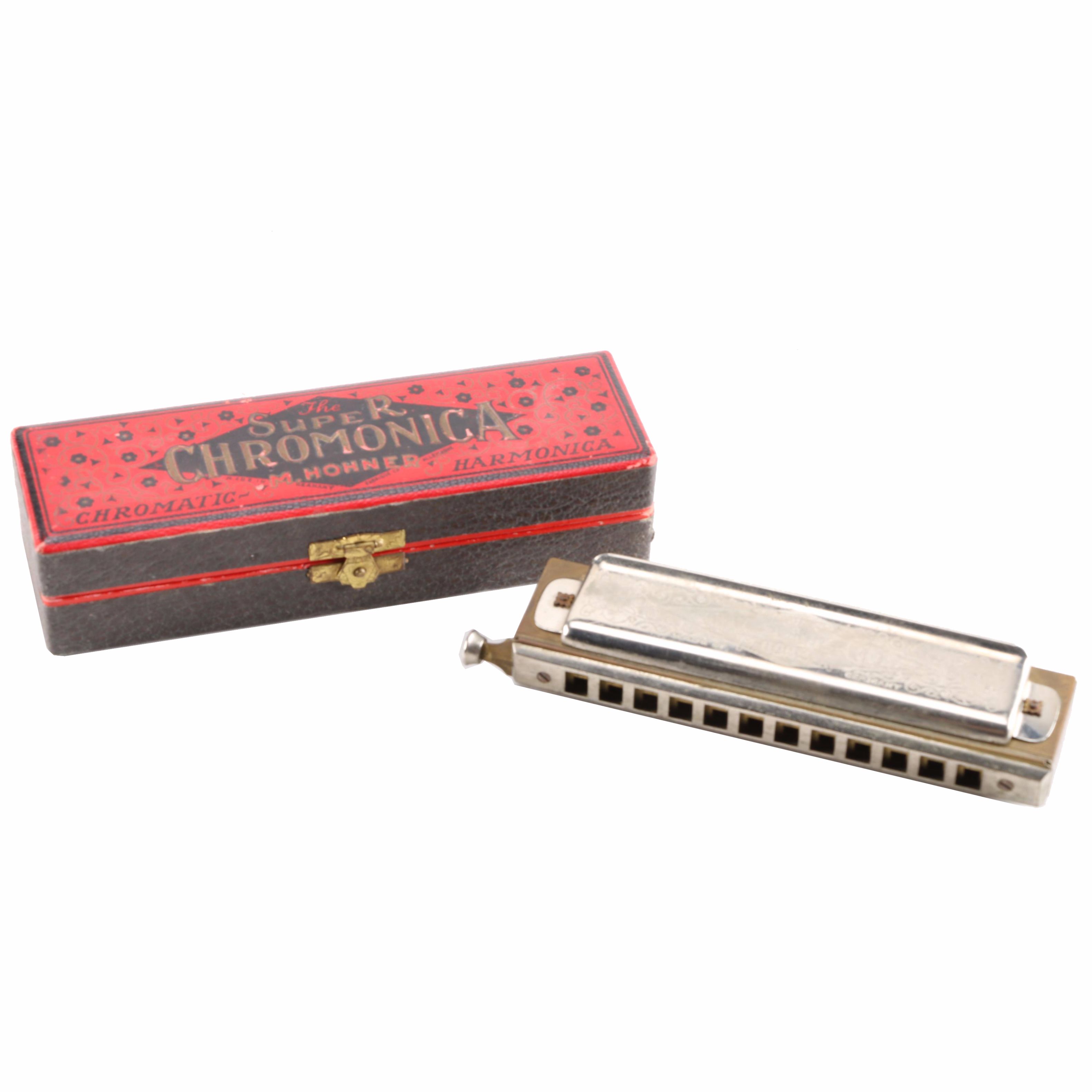 M. Hohner "Super Chromonica" Harmonica and Case