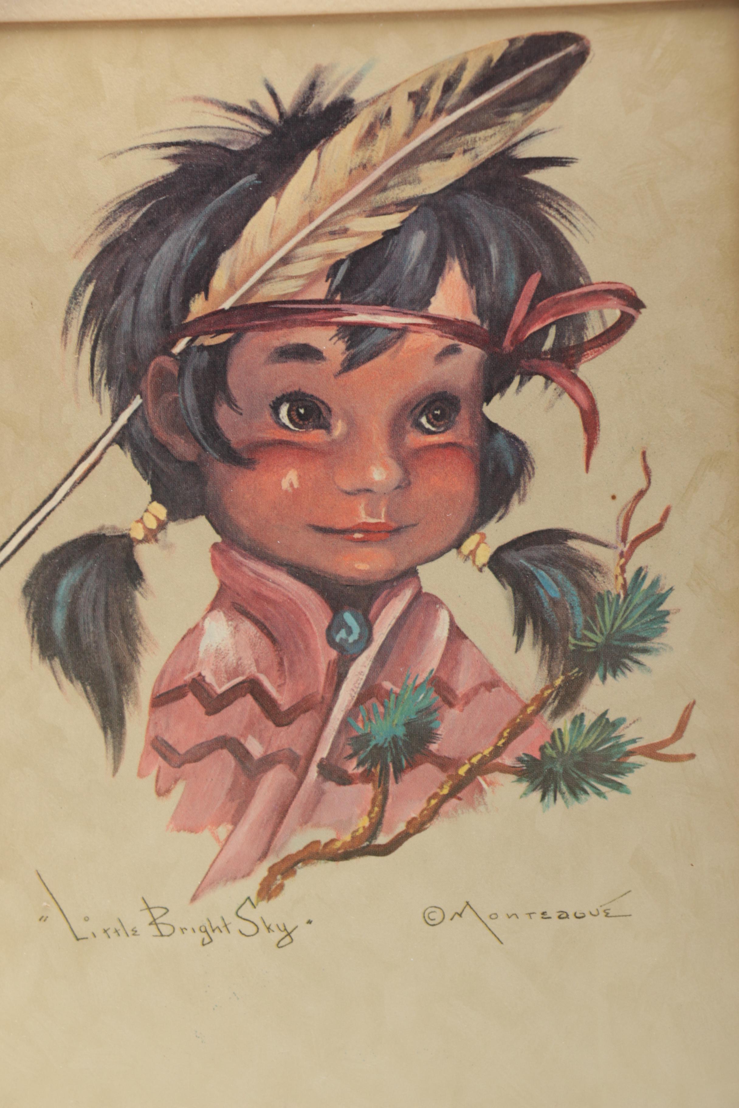 Pair of Monte Monteague Offset Lithographs on Paper