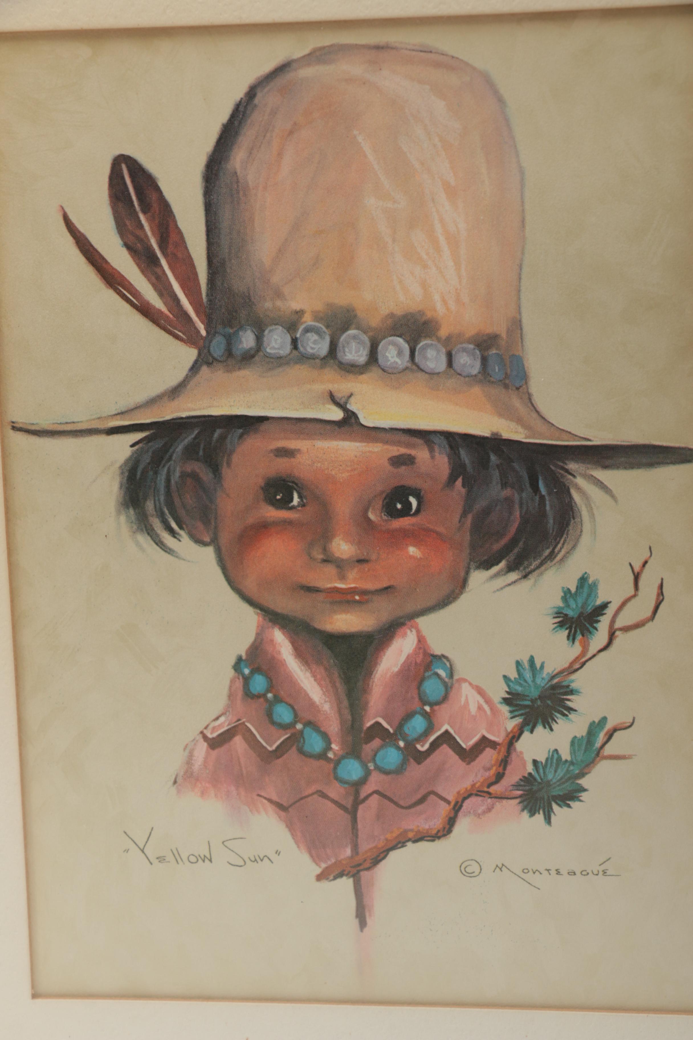 Pair of Monte Monteague Offset Lithographs on Paper