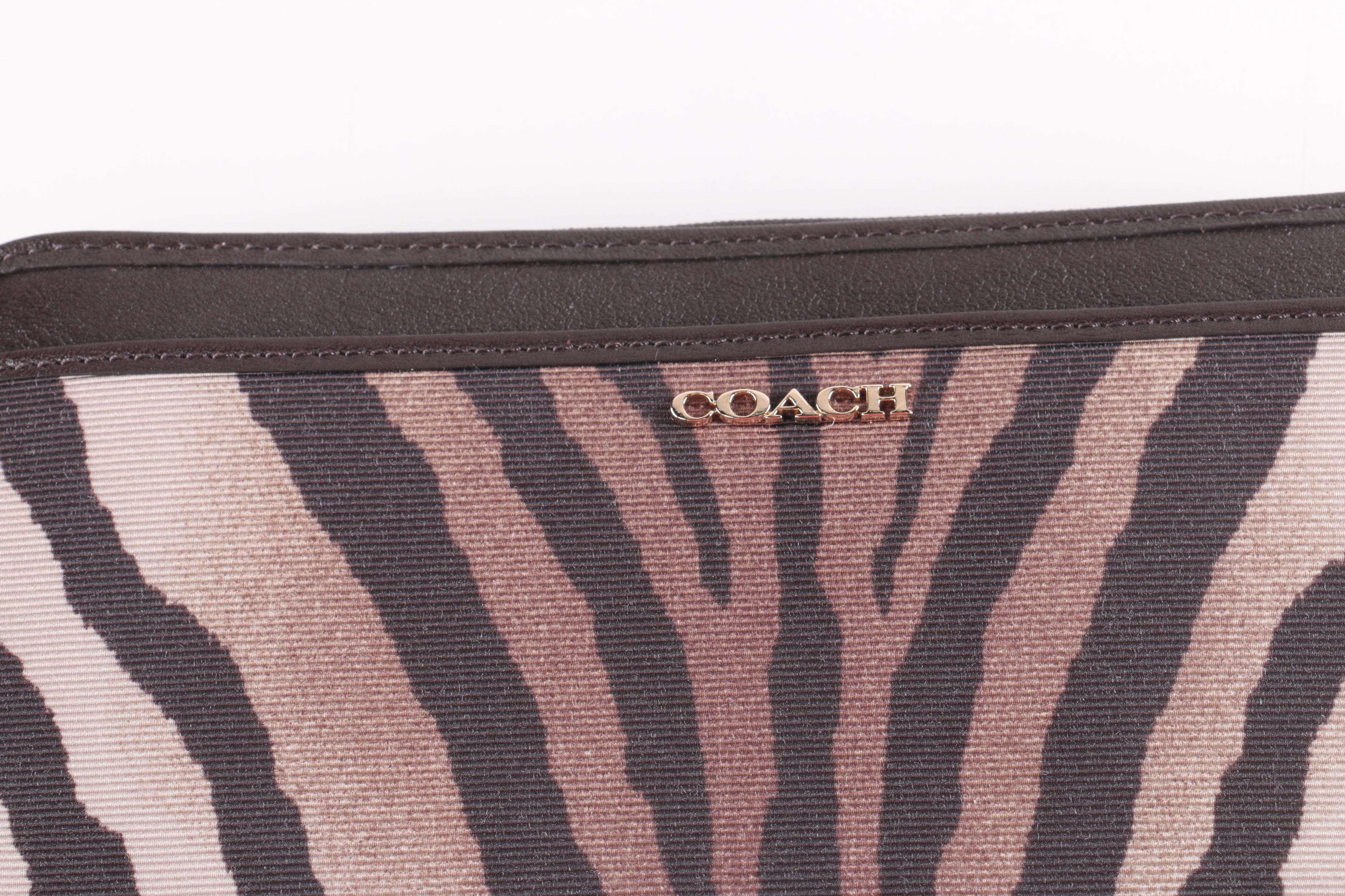 Coach Madison Zebra Wallet and Coin Purse