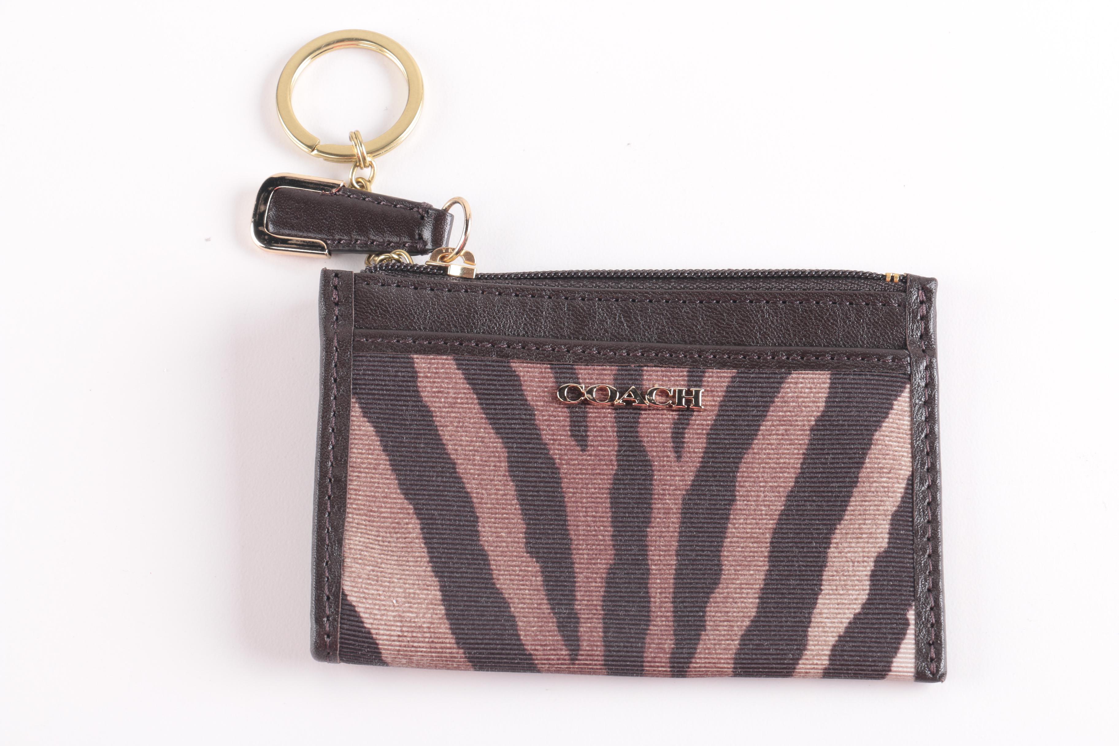 Coach Madison Zebra Wallet and Coin Purse