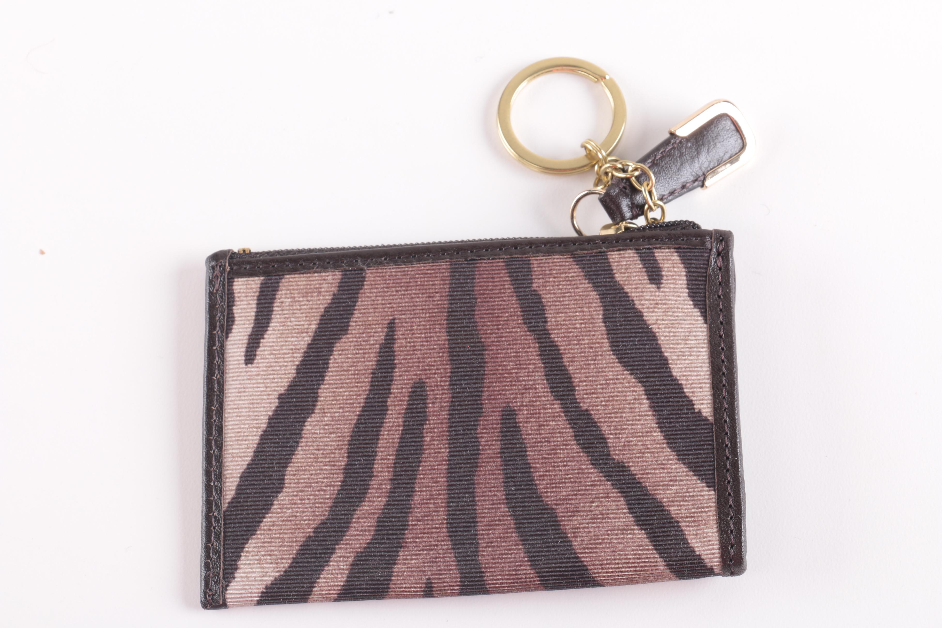 Coach Madison Zebra Wallet and Coin Purse
