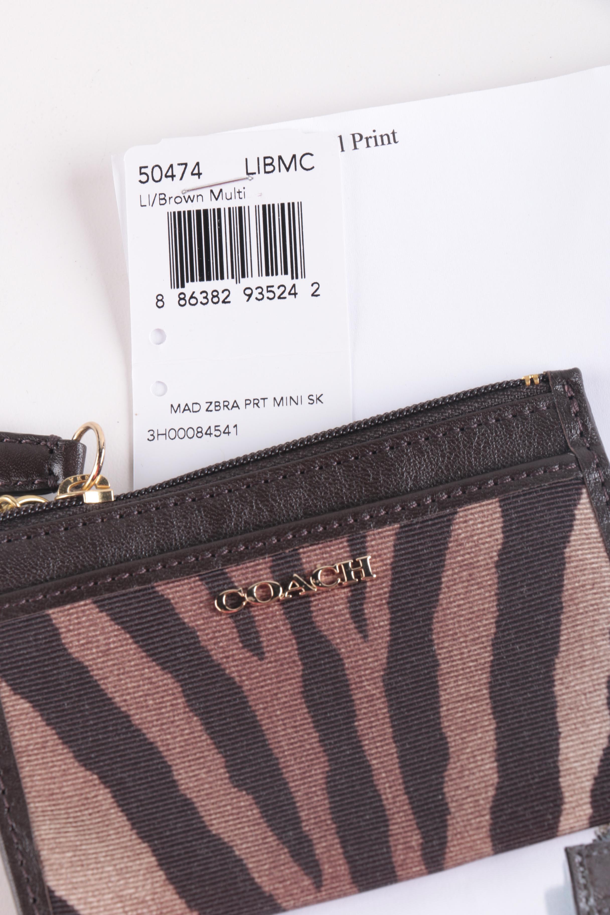 Coach Madison Zebra Wallet and Coin Purse