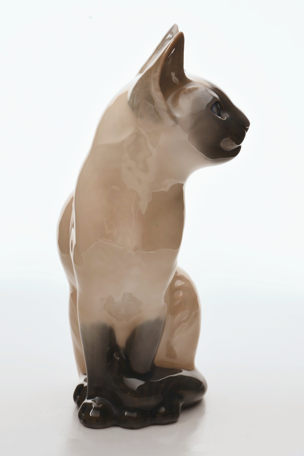 Royal Copenhagen Porcelin "Sitting Siamese Cat" By Th. Madsen