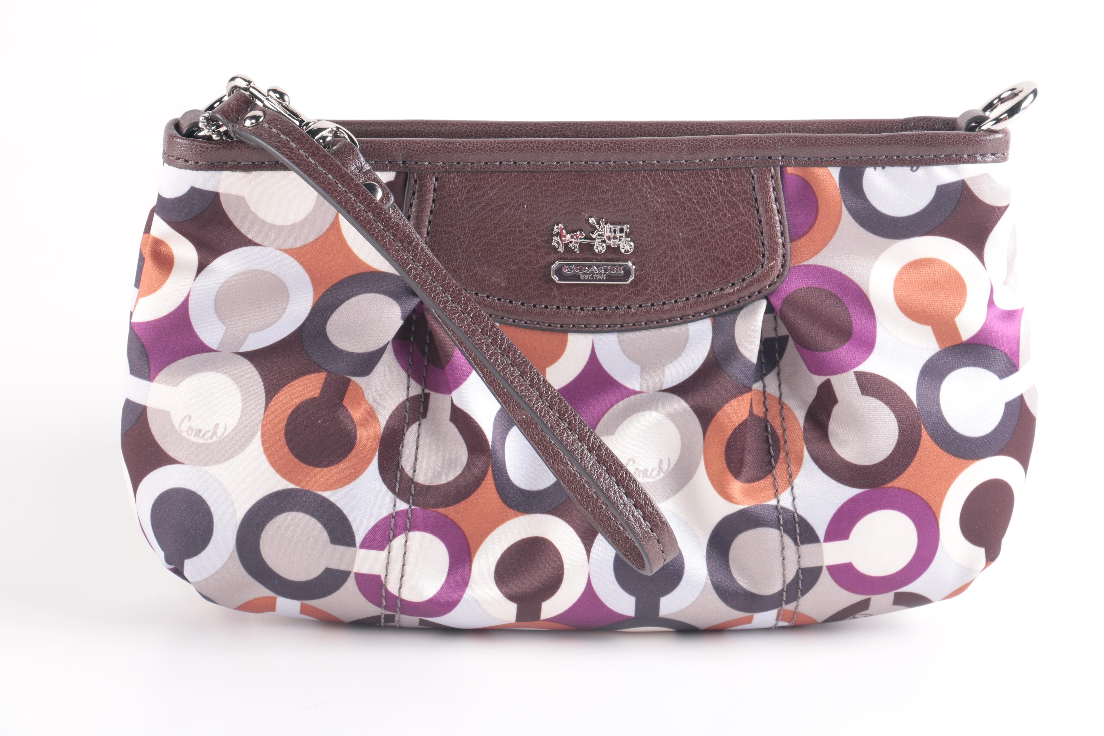 Coach Madison Graphic Op Art Large Wristlet and Cosmetic Case