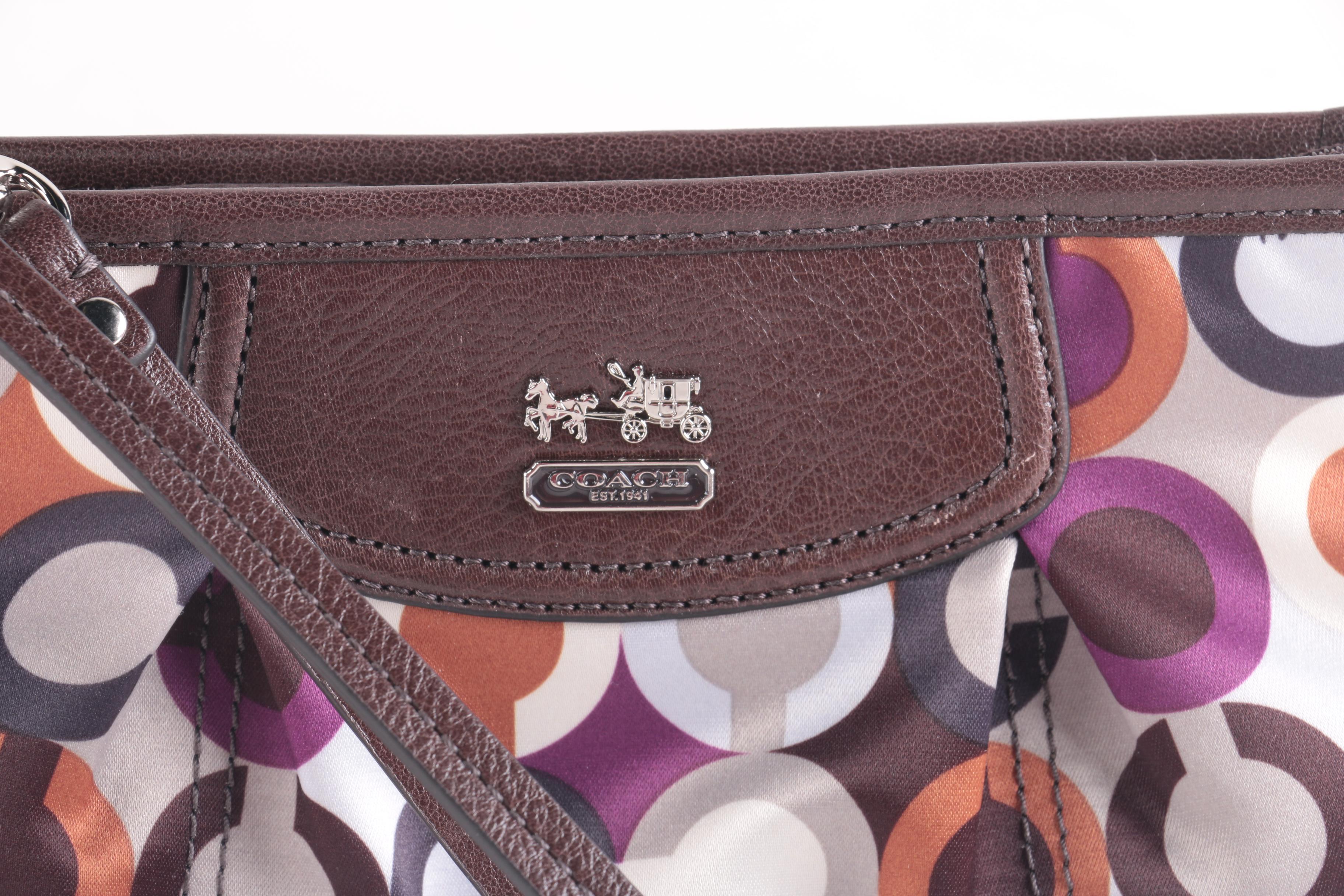 Coach Madison Graphic Op Art Large Wristlet and Cosmetic Case