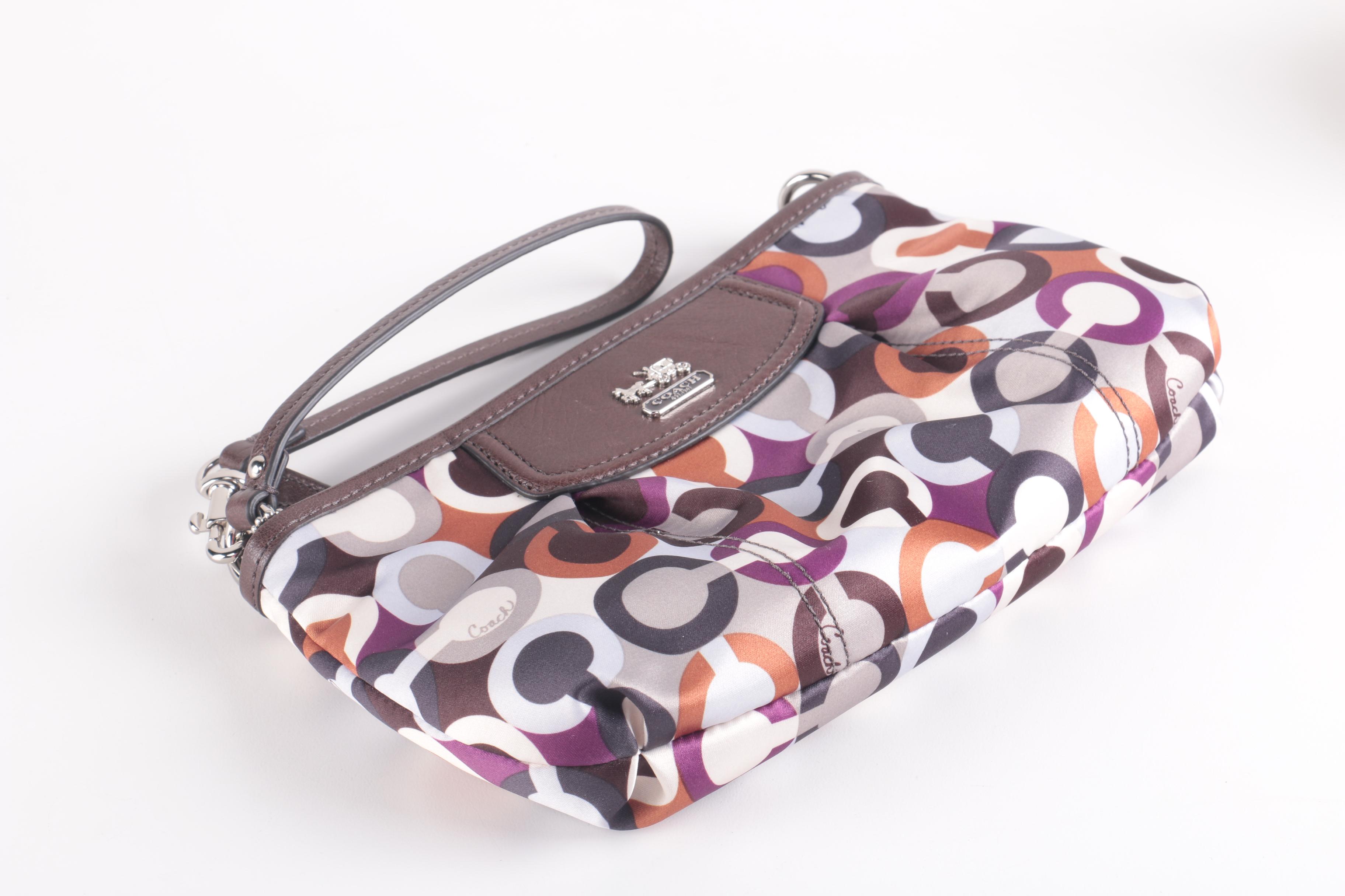 Coach Madison Graphic Op Art Large Wristlet and Cosmetic Case