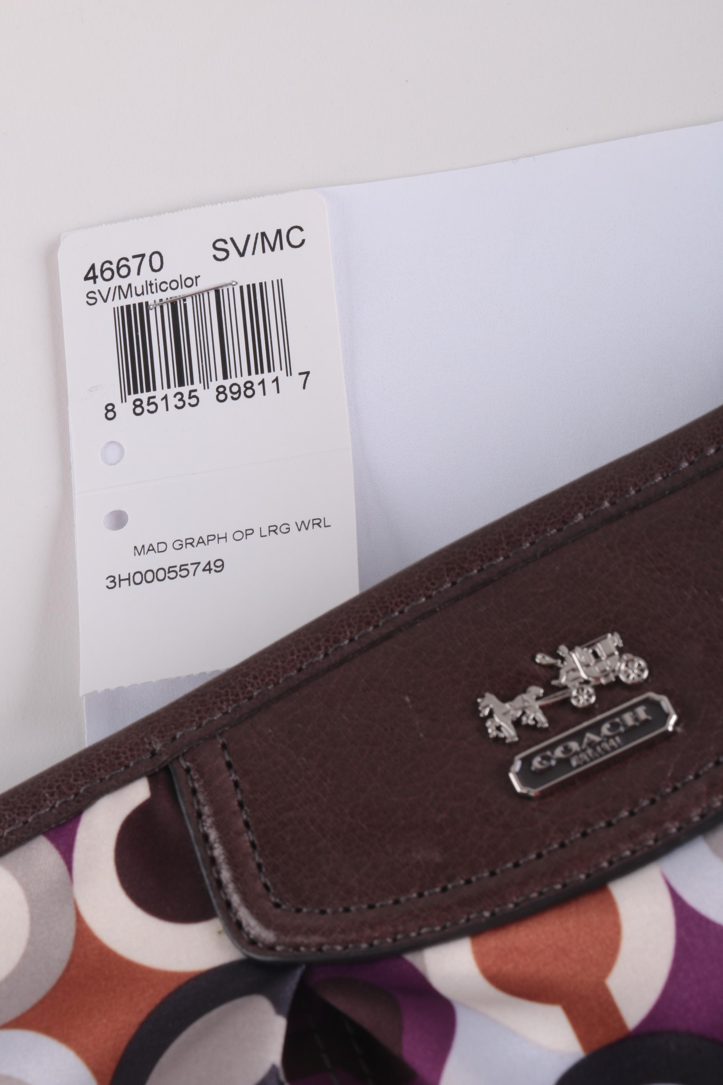 Coach Madison Graphic Op Art Large Wristlet and Cosmetic Case