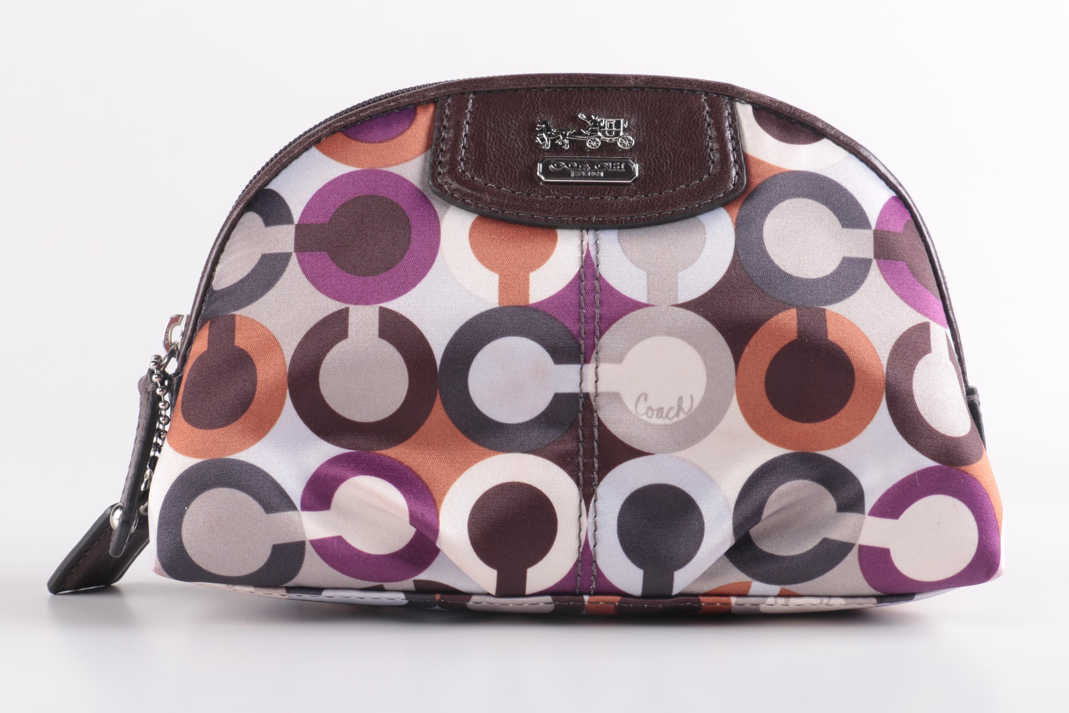 Coach Madison Graphic Op Art Large Wristlet and Cosmetic Case