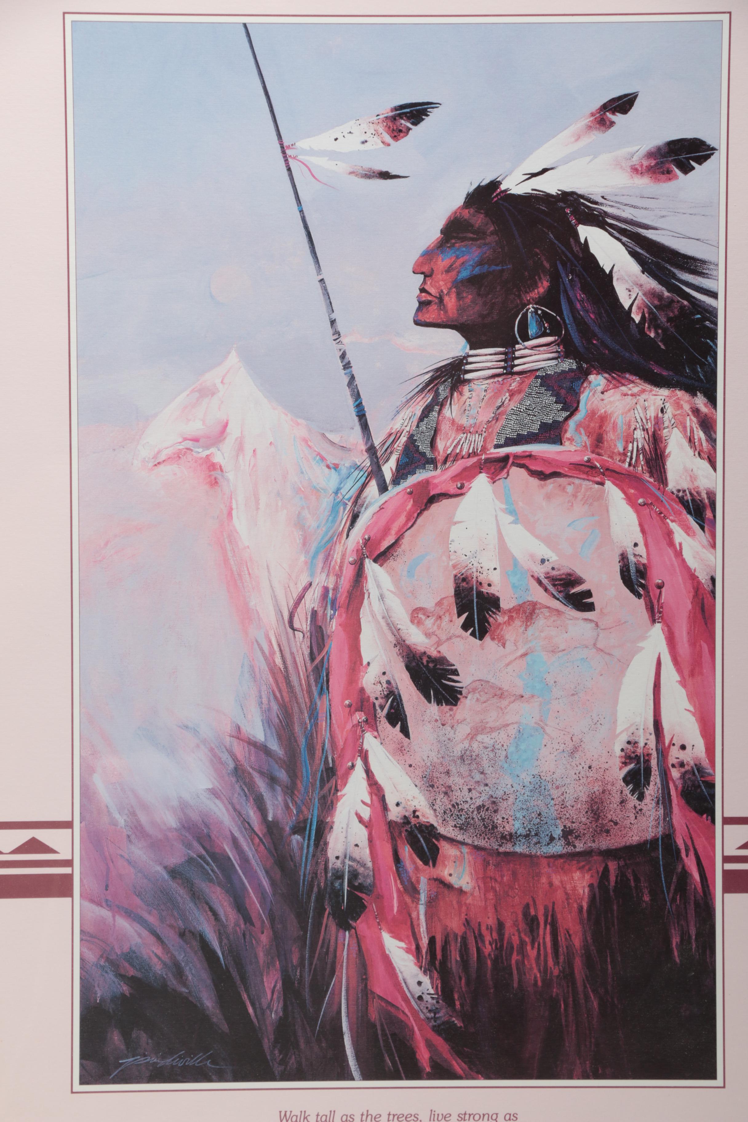 Offset Lithograph on Paper Portrait of Man