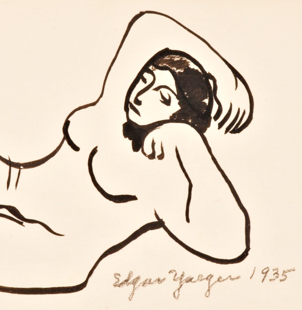 Original Edgar Yaeger Ink Drawing