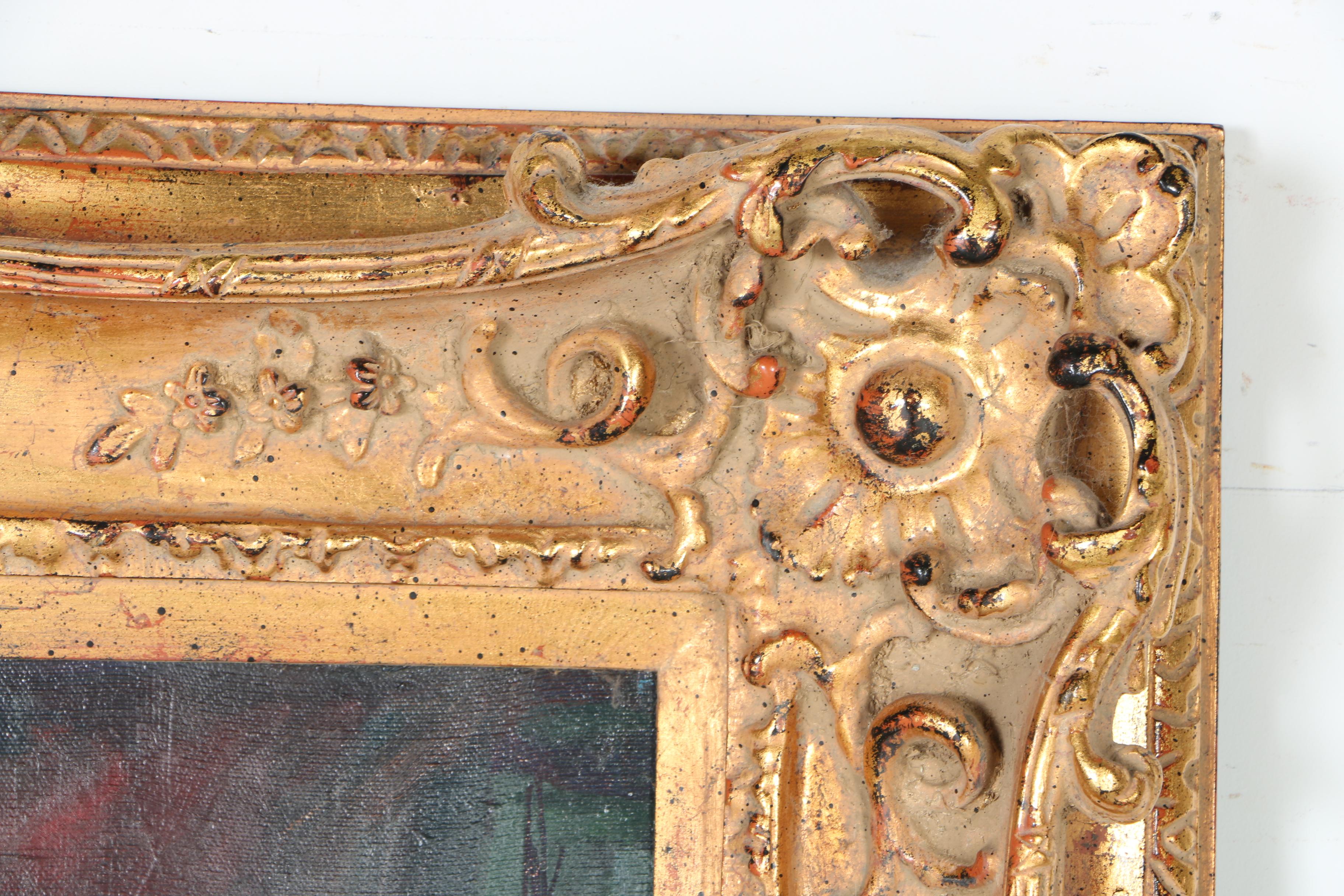 Oil Painting on Canvas of a Red and Green Still Life