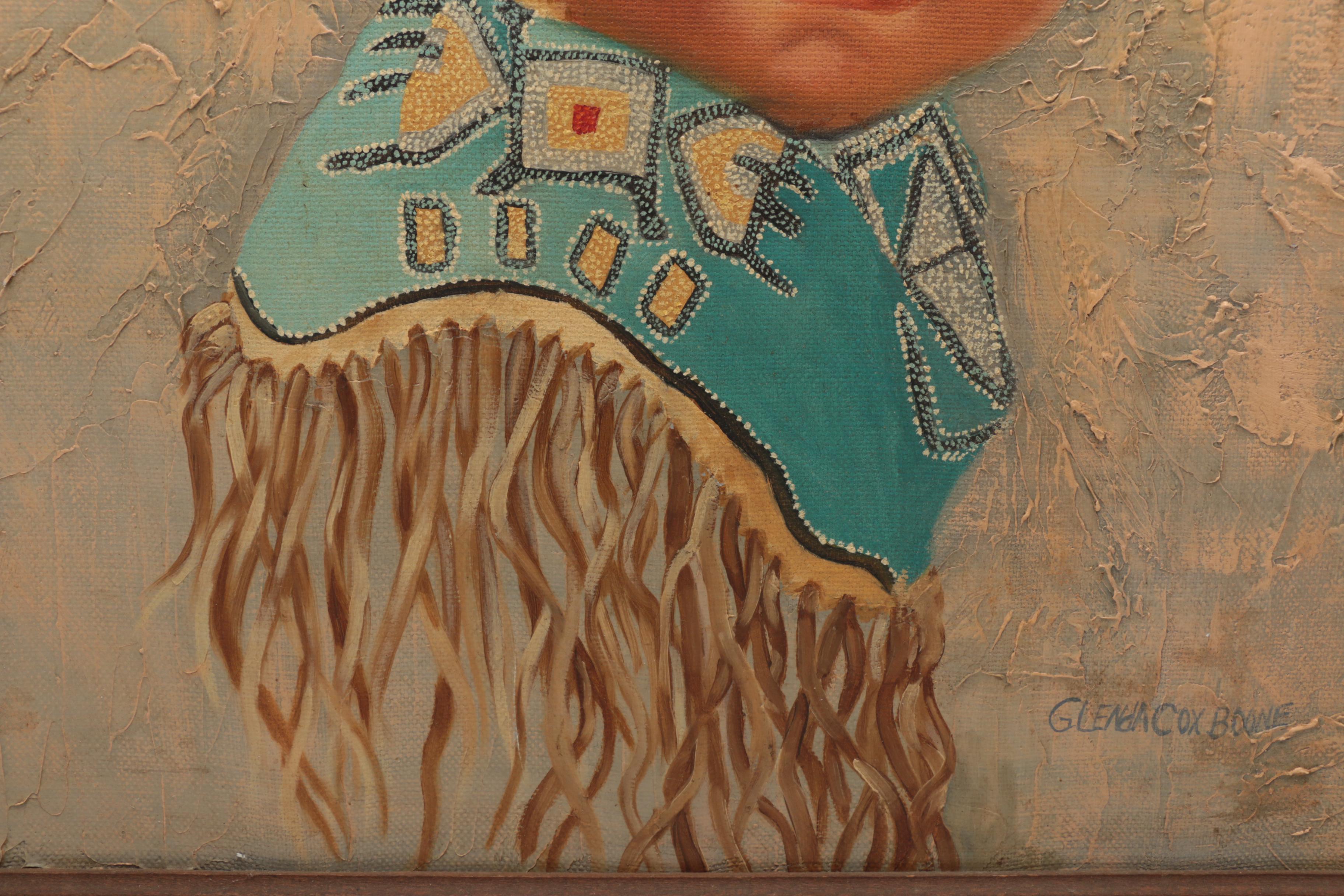 Glenda Cox Boone Oil Painting on Canvas Portrait of a Boy
