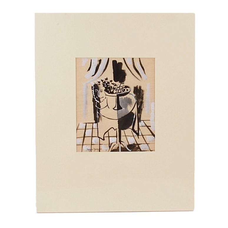 Edgar Yaeger Original Gouache Painting on Paper