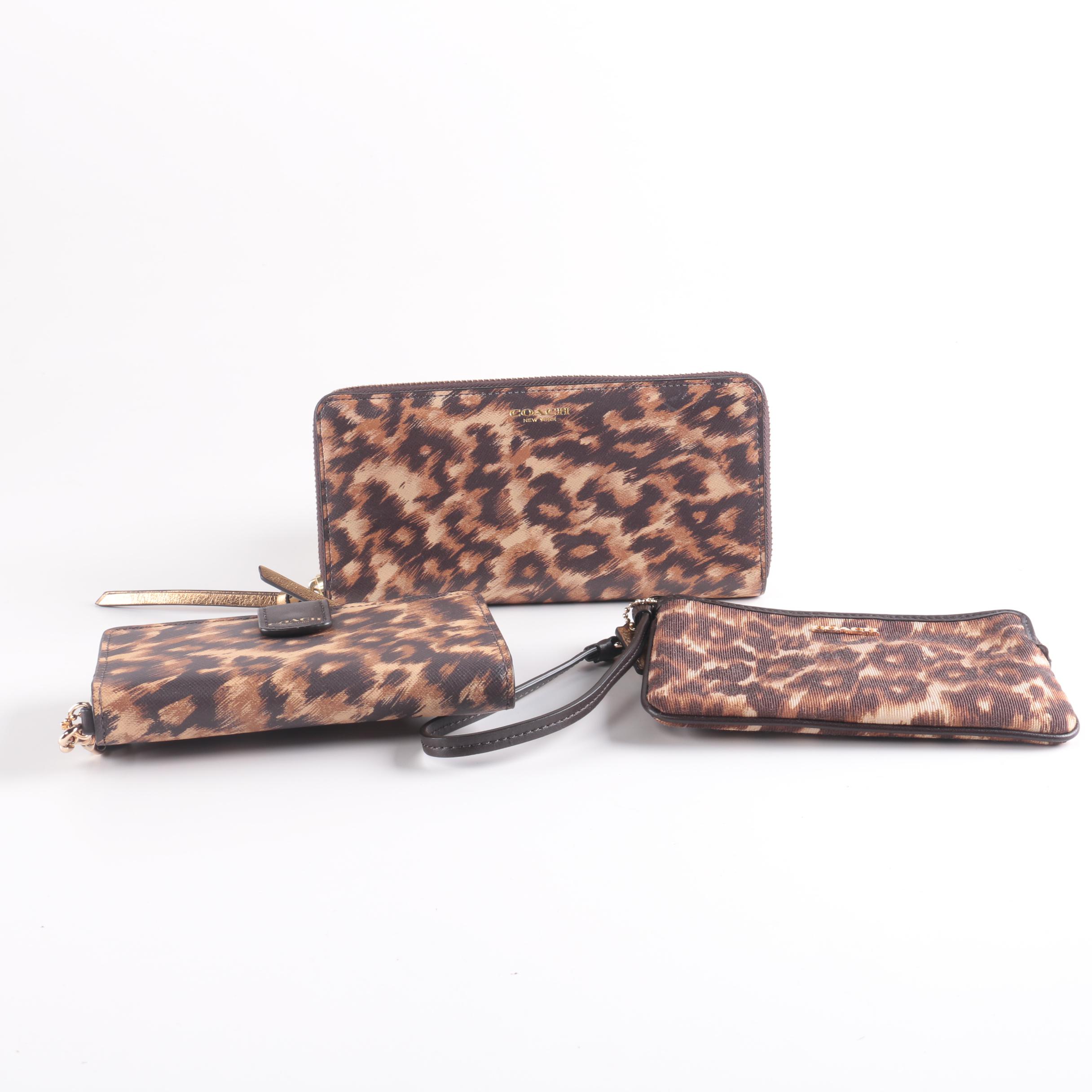 Collection of Coach Saffiano Ocelot Colorblock Accessories