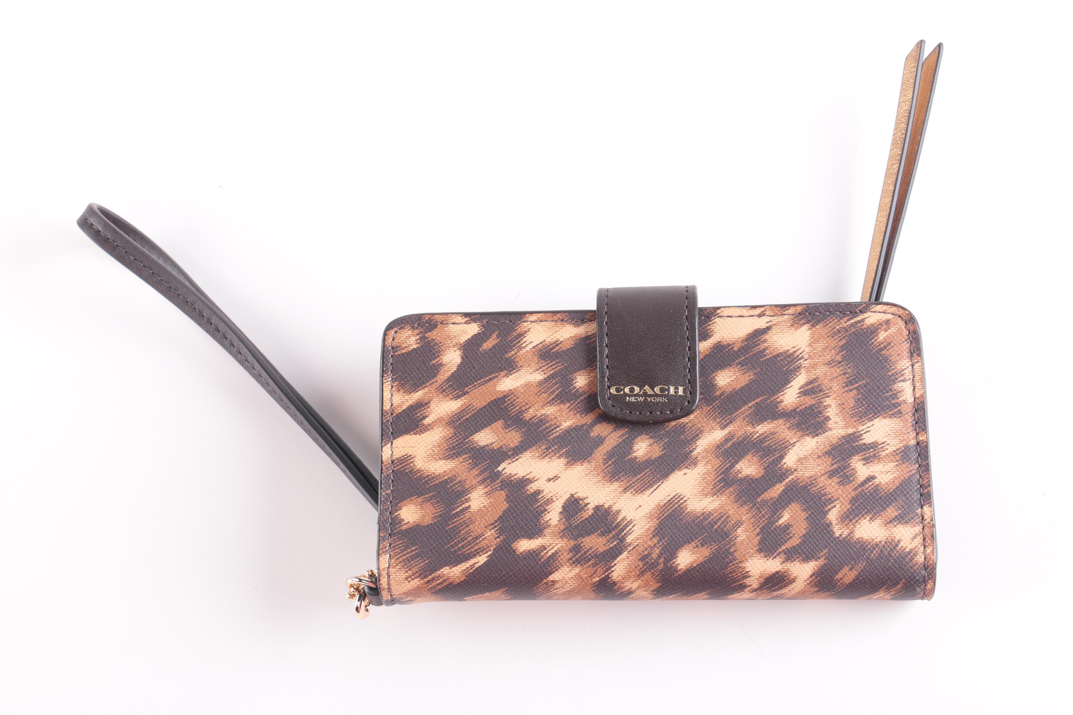 Collection of Coach Saffiano Ocelot Colorblock Accessories