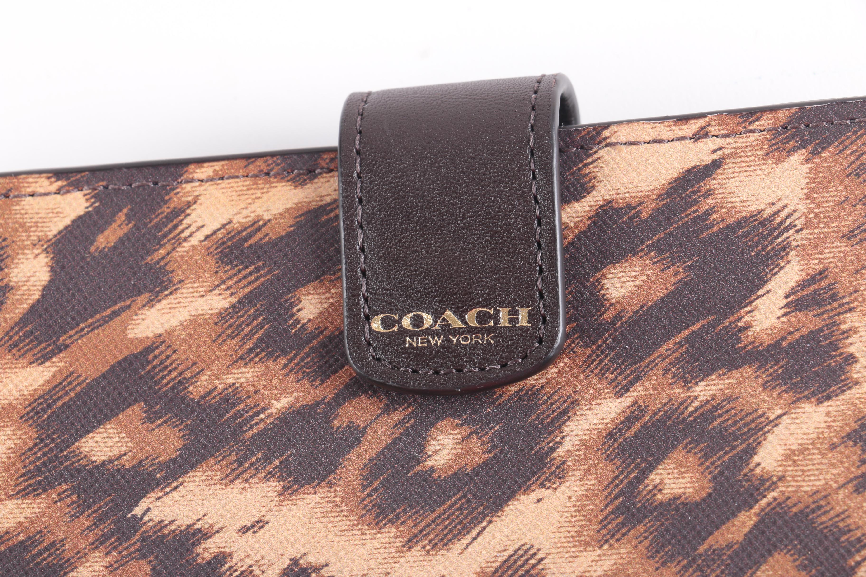 Collection of Coach Saffiano Ocelot Colorblock Accessories