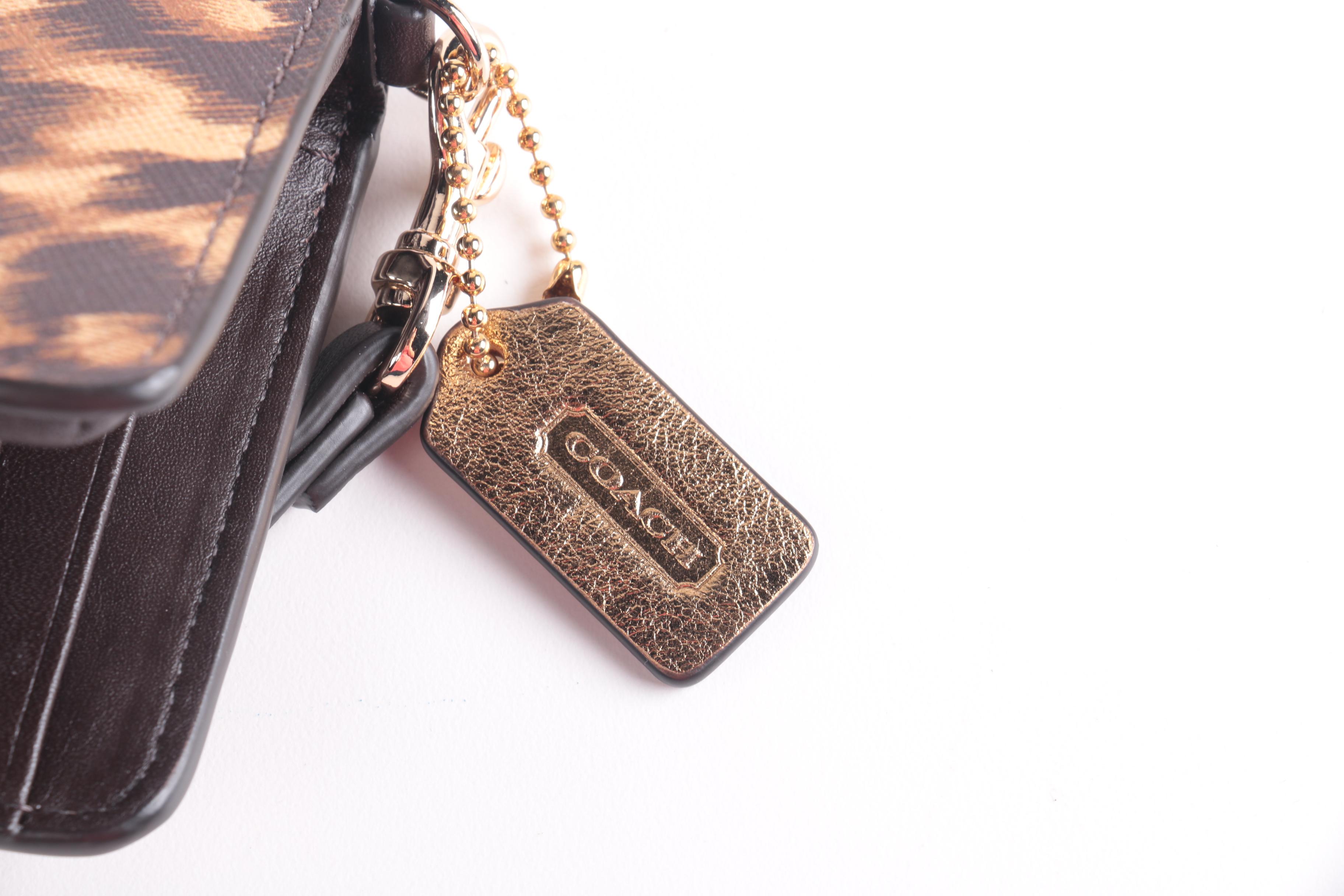 Collection of Coach Saffiano Ocelot Colorblock Accessories