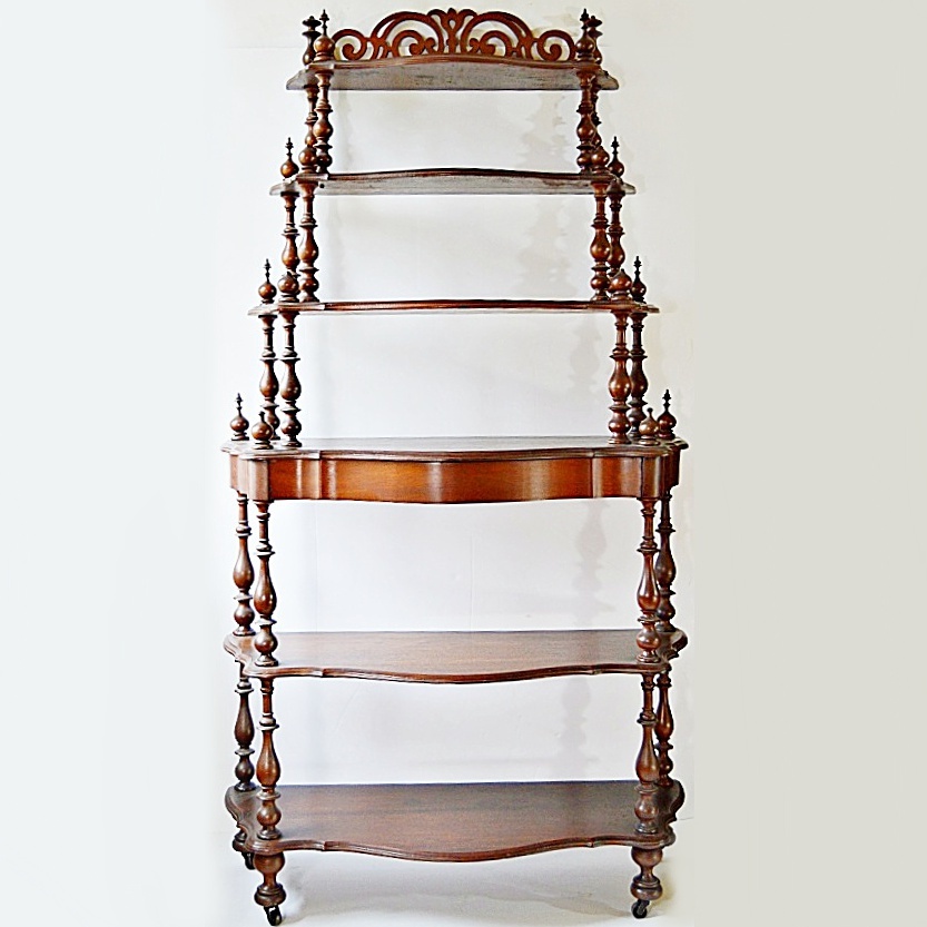 Victorian Walnut Etagere