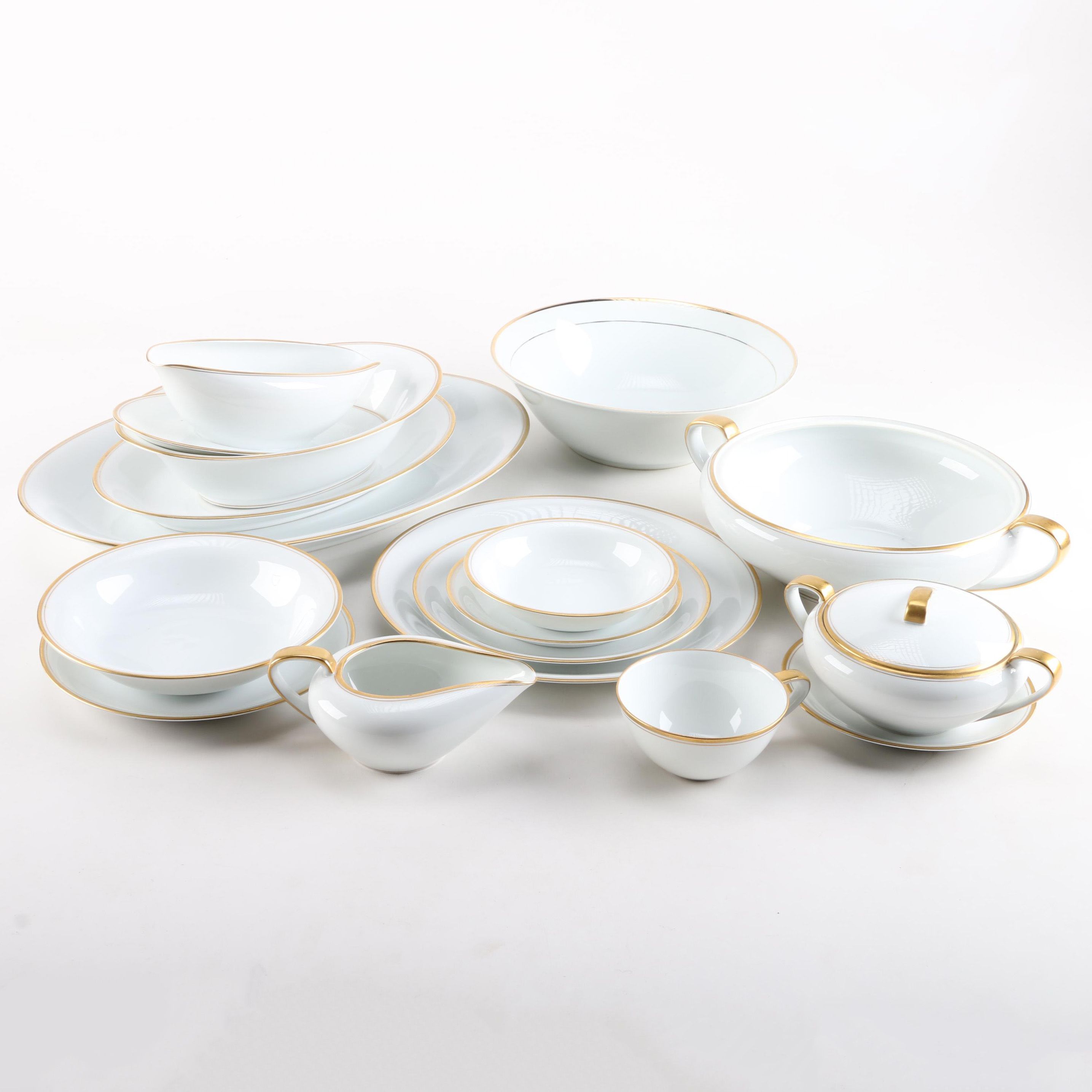 White and Gold Noritake China Set