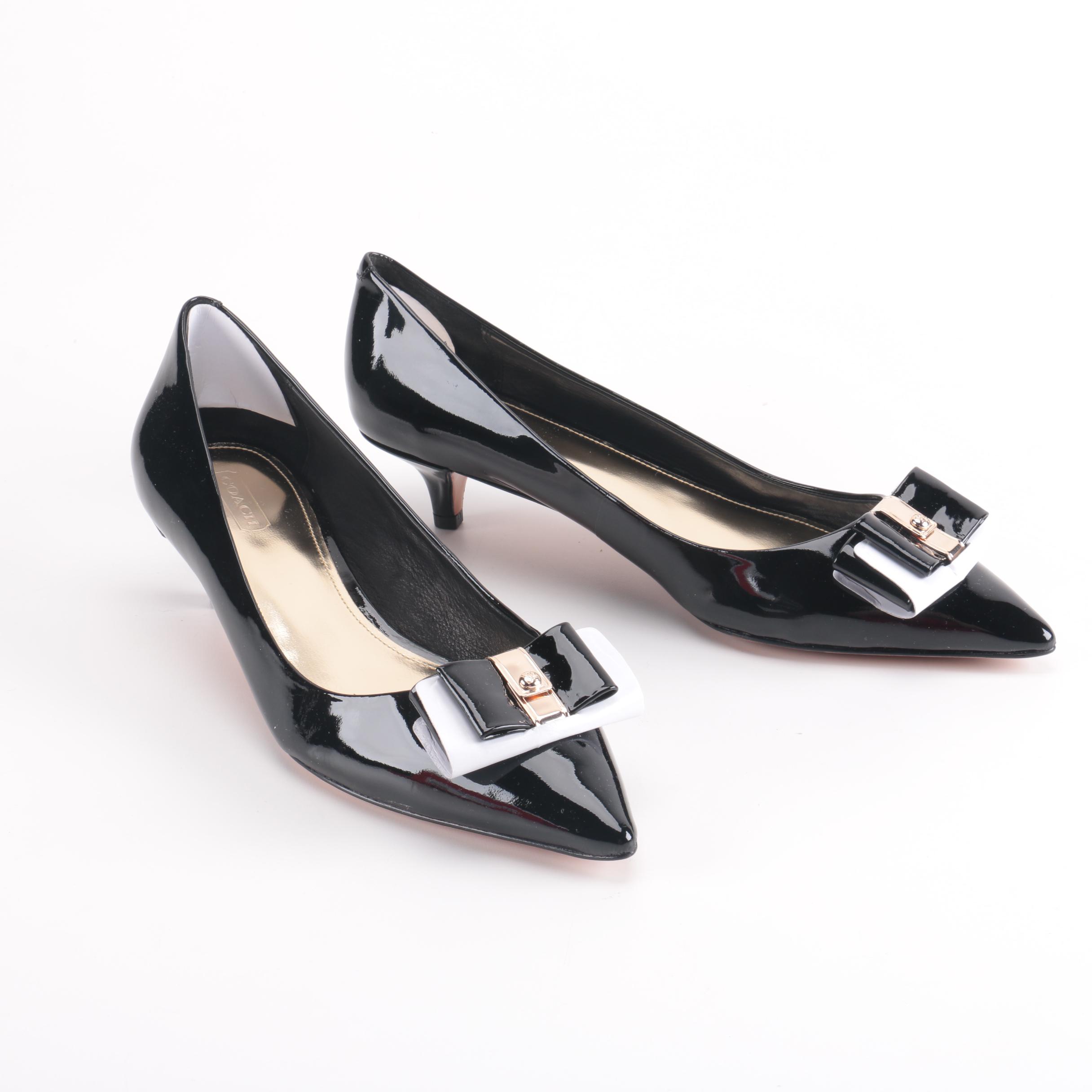 Coach "Mandy" Kitten Heels in Black