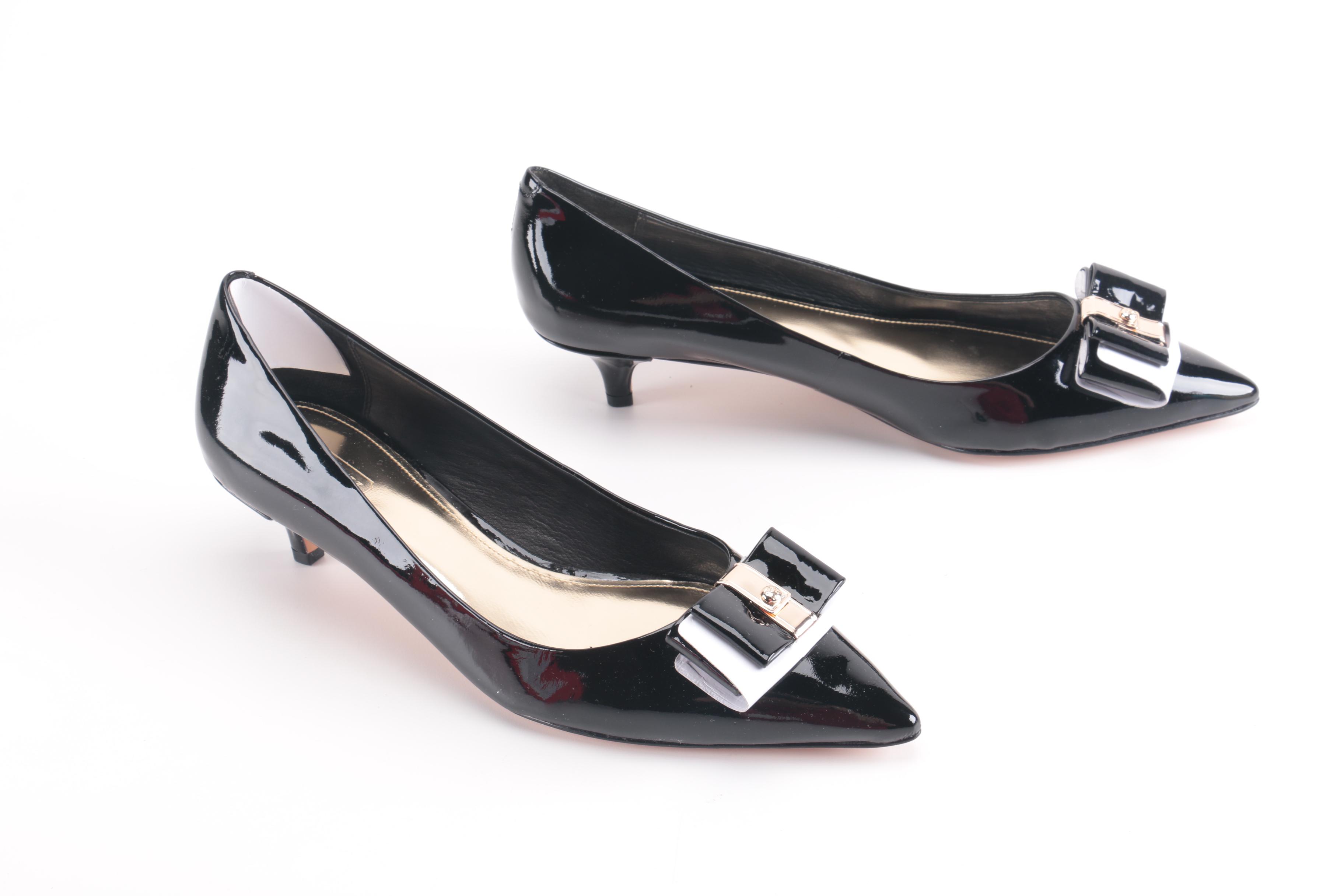 Coach "Mandy" Kitten Heels in Black