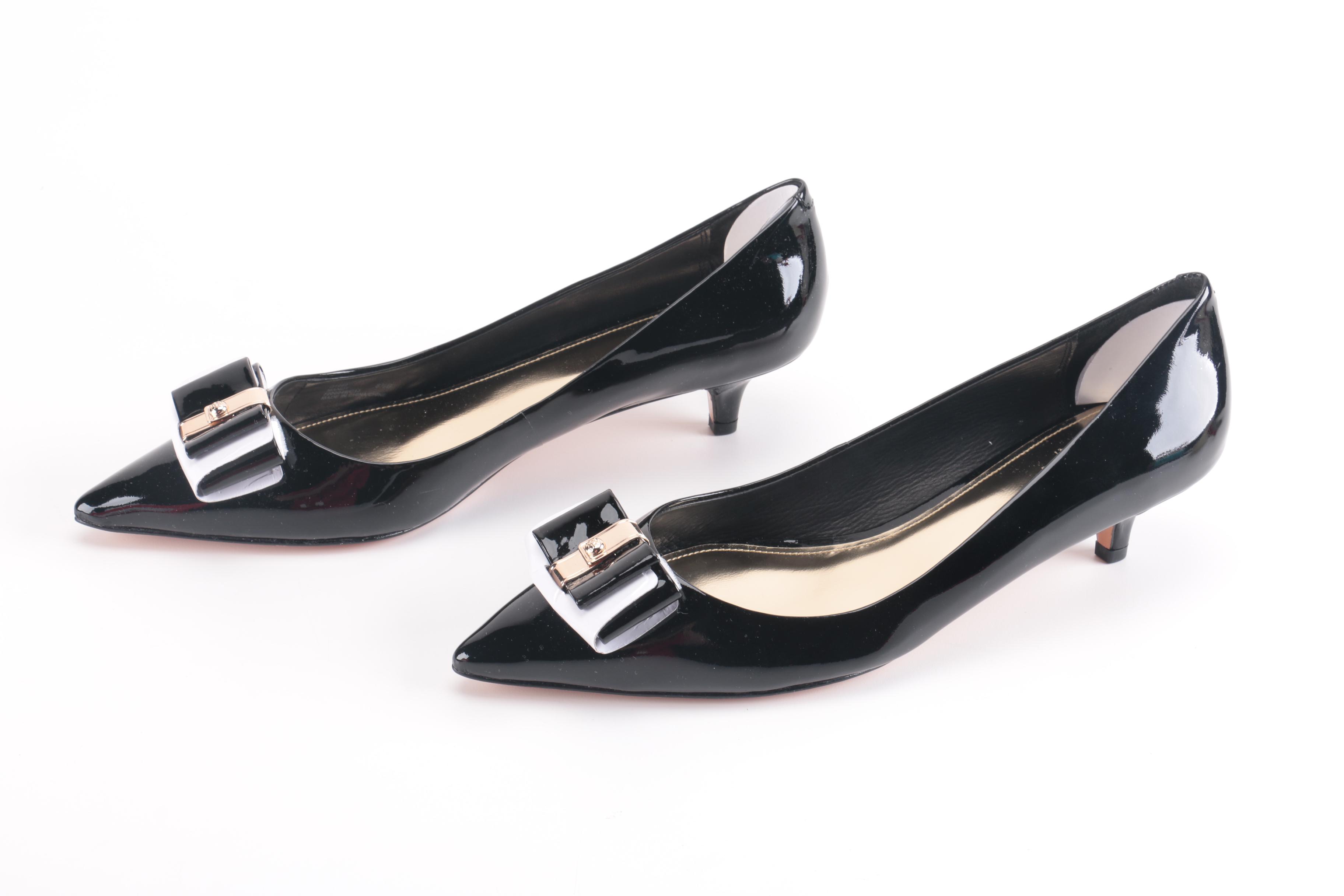 Coach "Mandy" Kitten Heels in Black