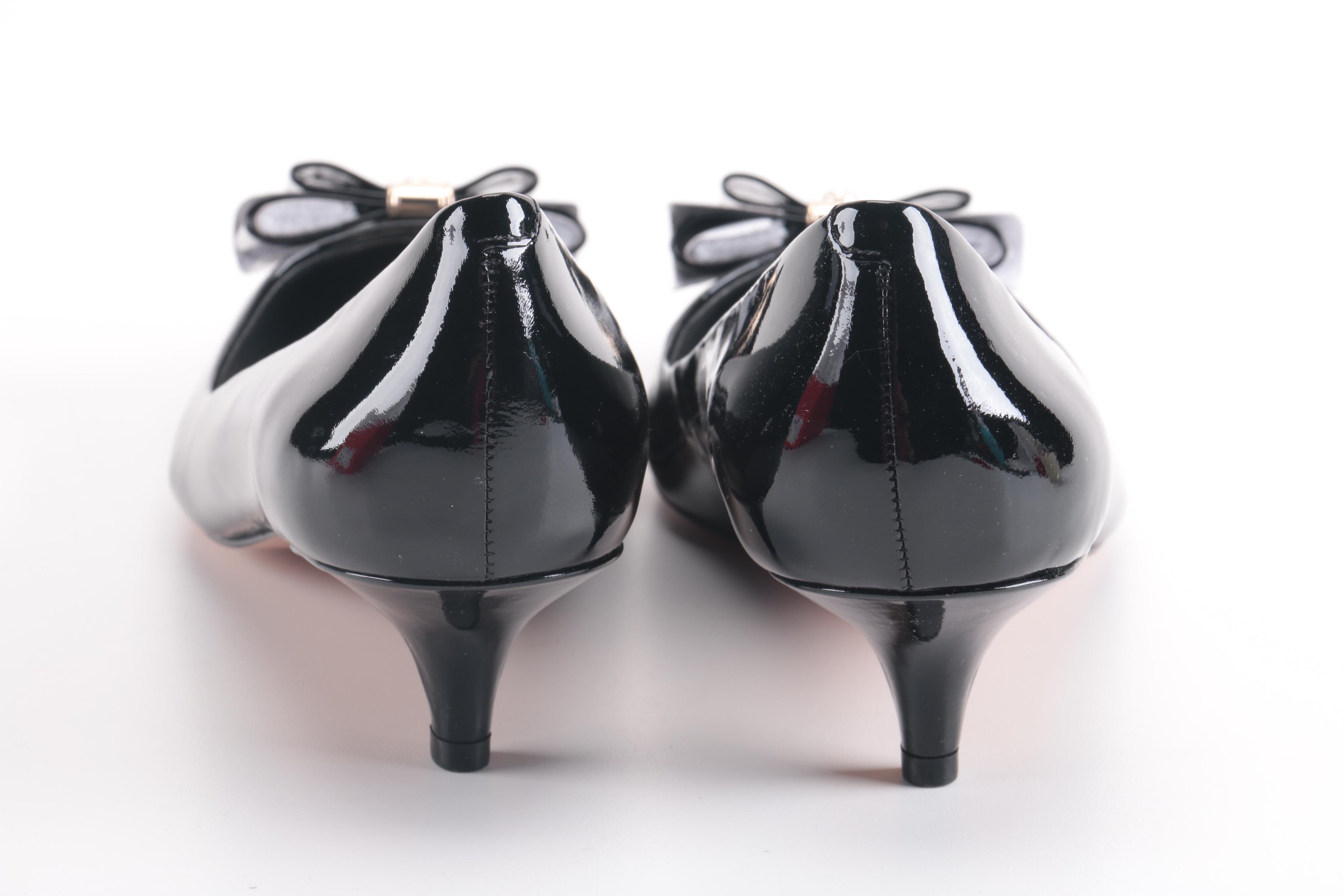 Coach "Mandy" Kitten Heels in Black