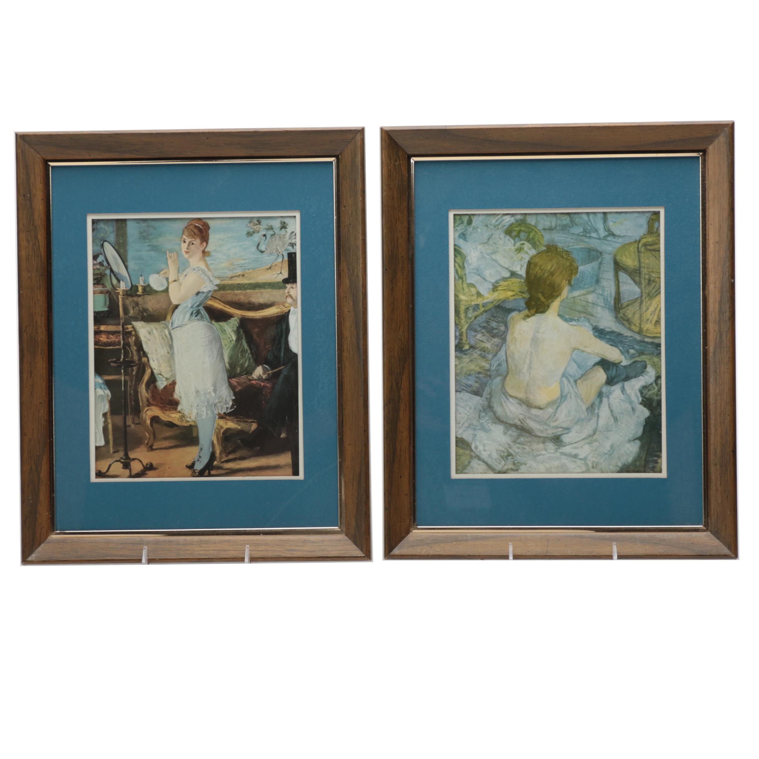 Offset Lithographs After Manet's "Nana" and Lautrec's "La Toilette"