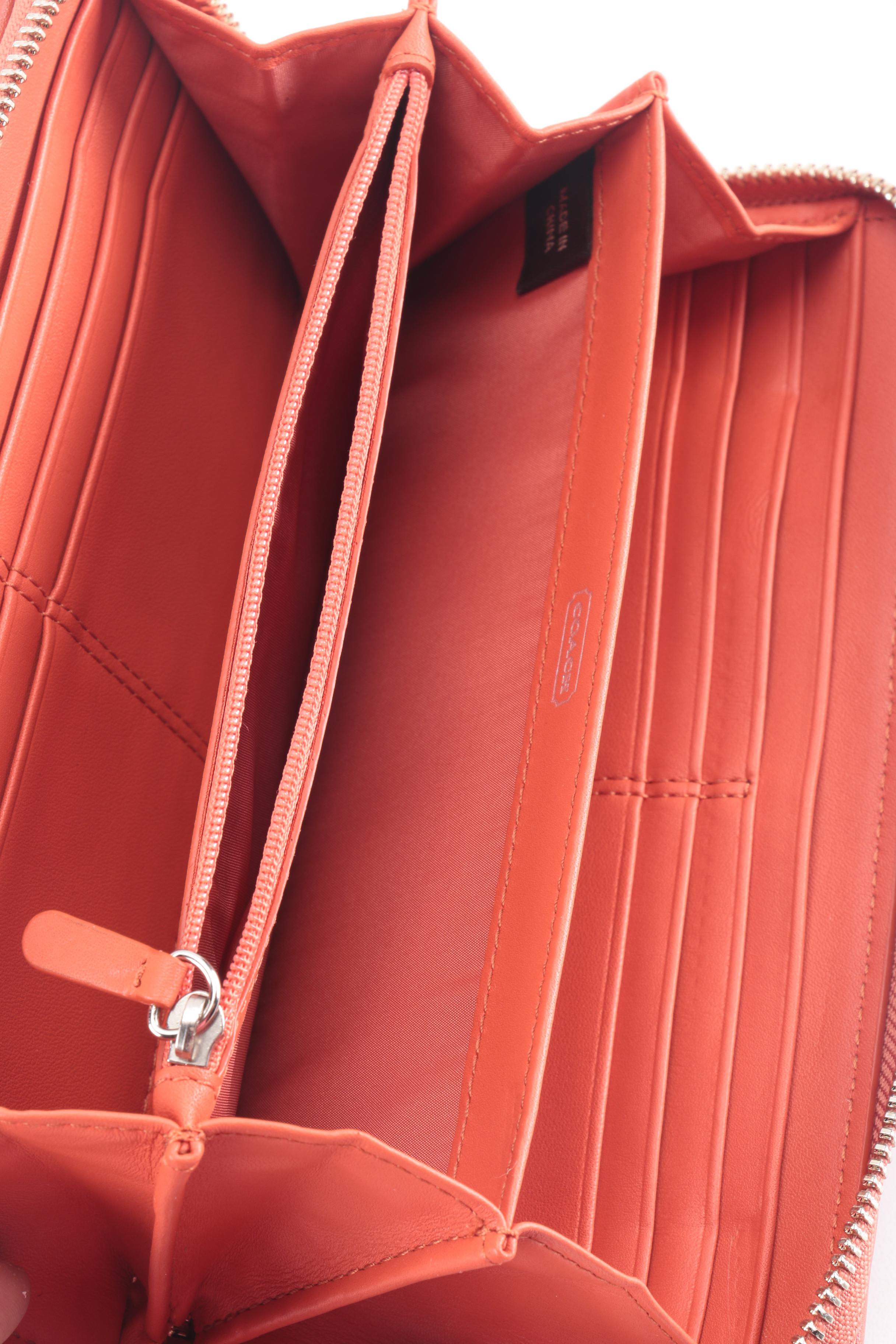 Coach Burnt Orange Eyelet Wallet