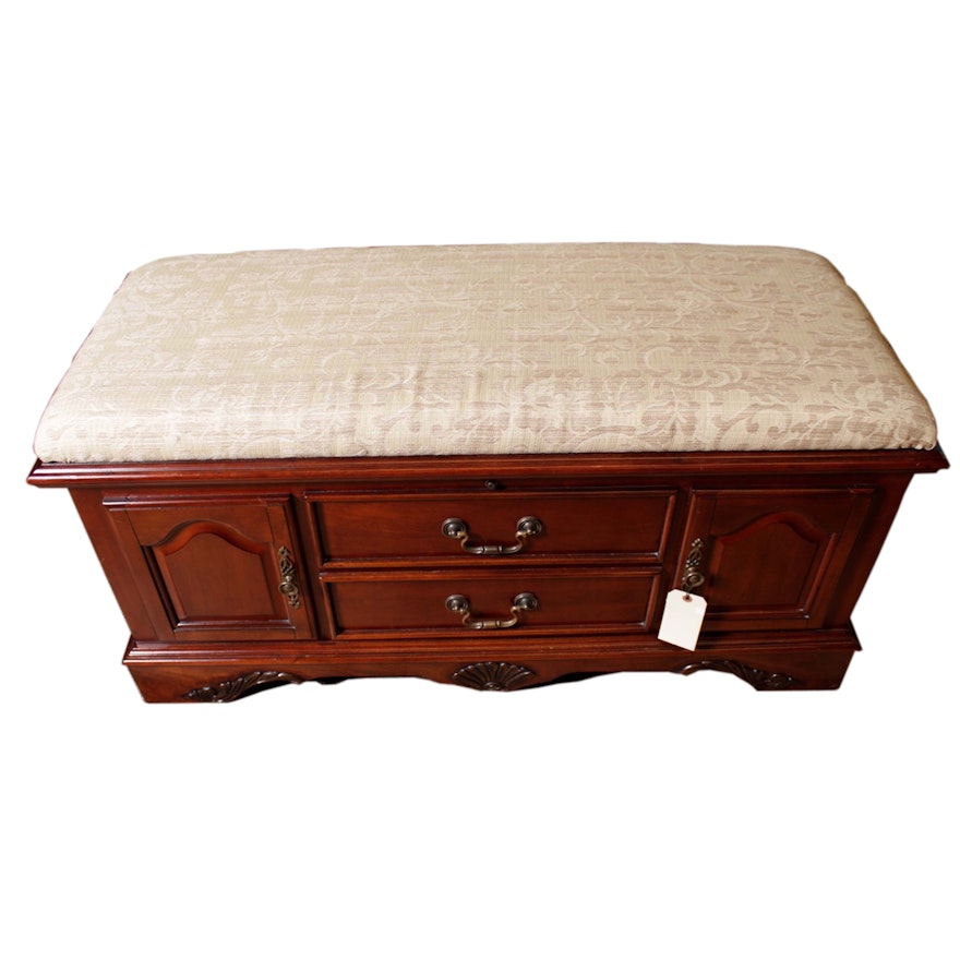 Georgian Style Cedar Chest with Padded Bench Seat