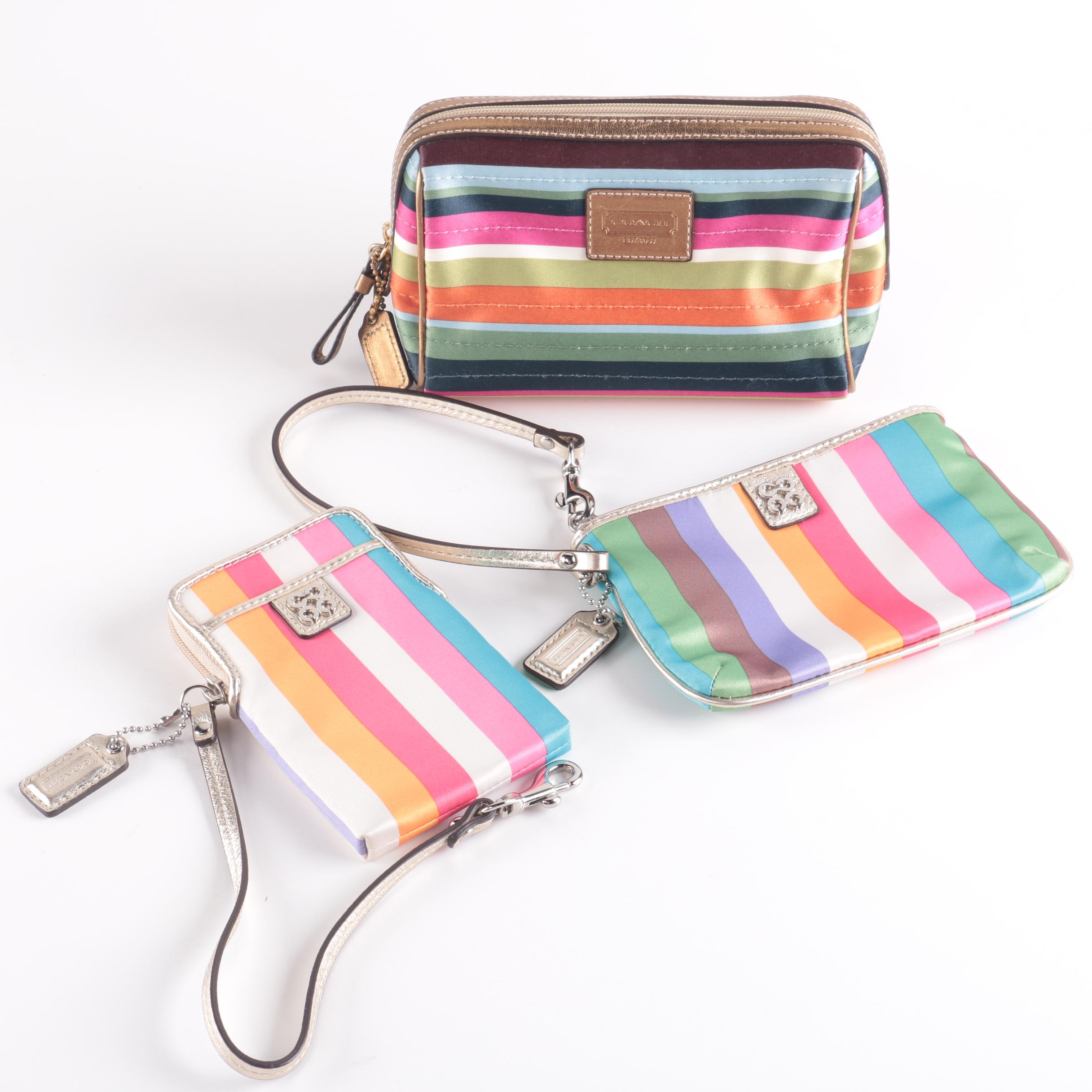 Collection of Coach Legacy Stripe Accessory Items